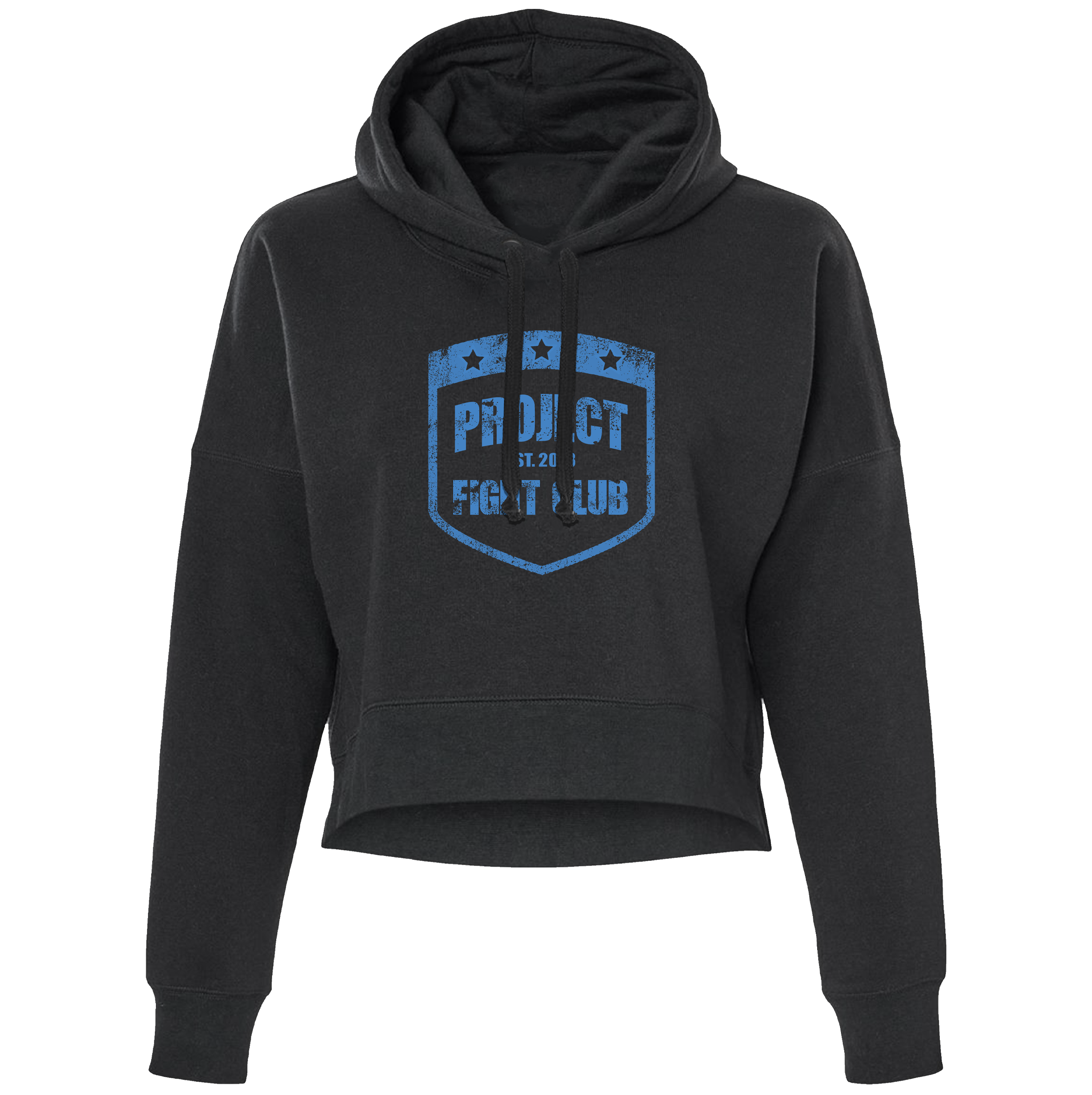 BLACK CROPPED HOODIE 3 - SUPPORT POLICE