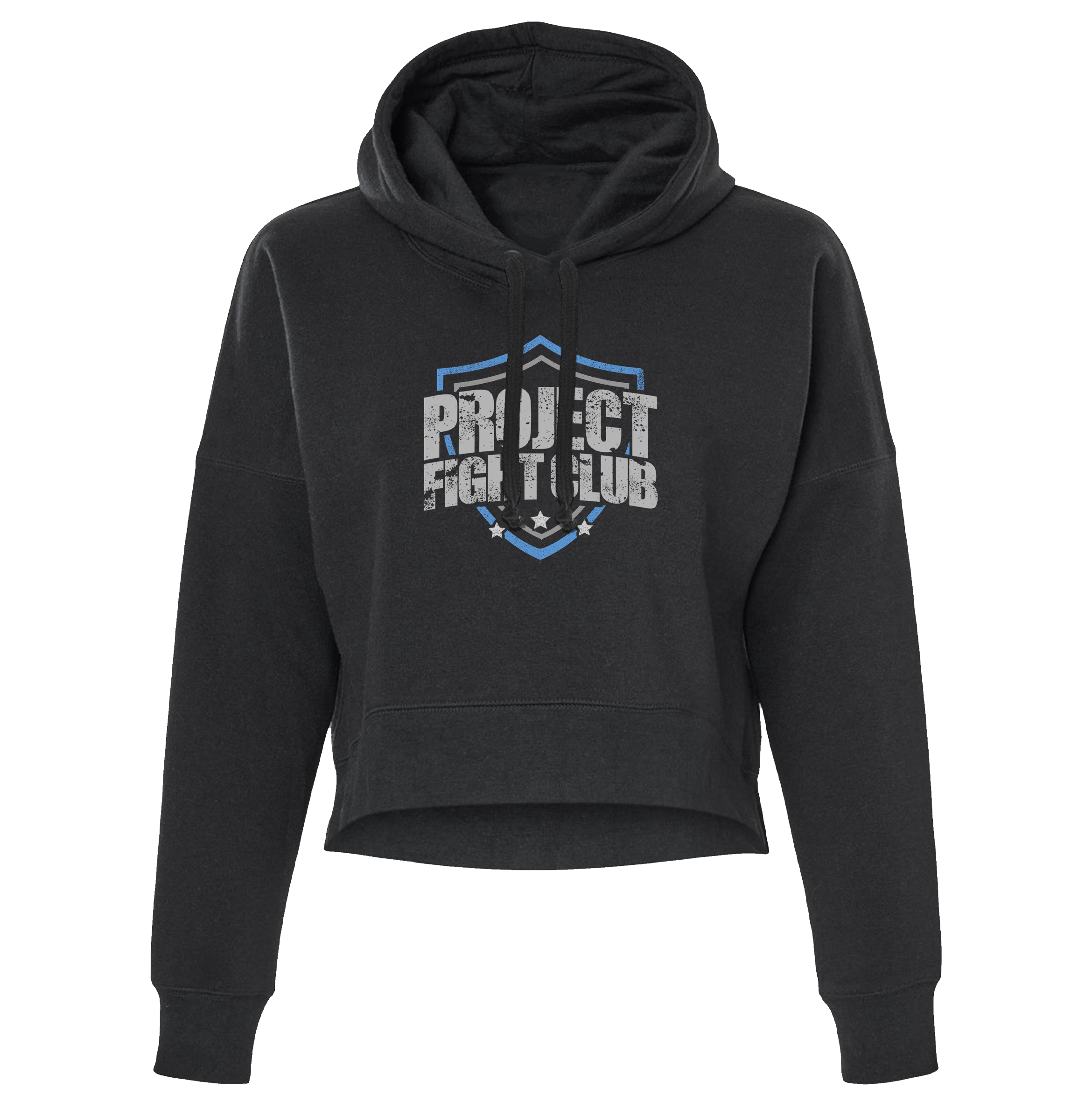 BLACK CROPPED HOODIE 4 - SUPPORT POLICE