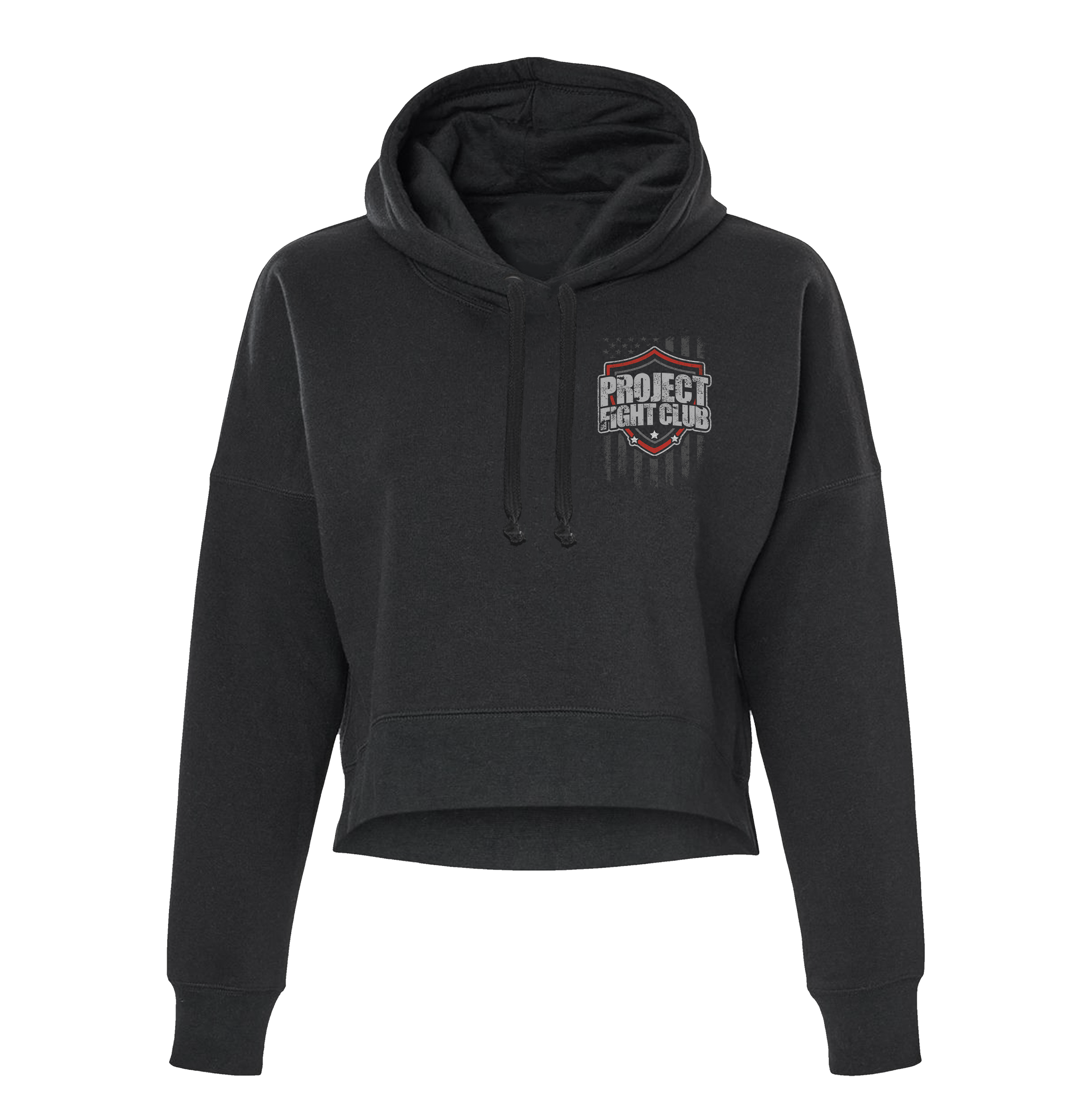 WOMENS BLACK CROP HOODIE 4 - HONOR SOLDIERS & VETERANS