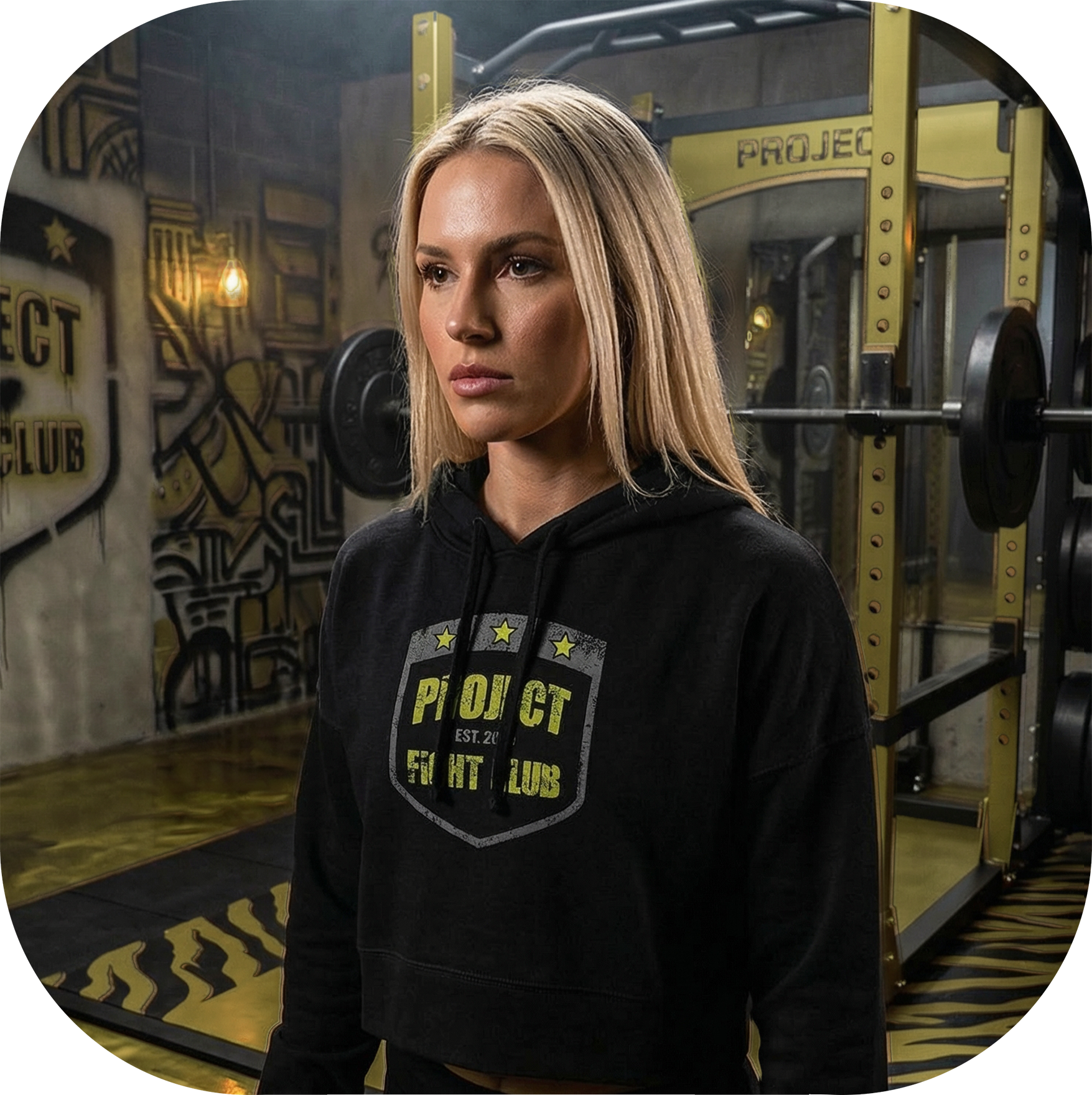 WOMENS BLACK CROPPED HOODIE - SPREAD CHRISTIANITY