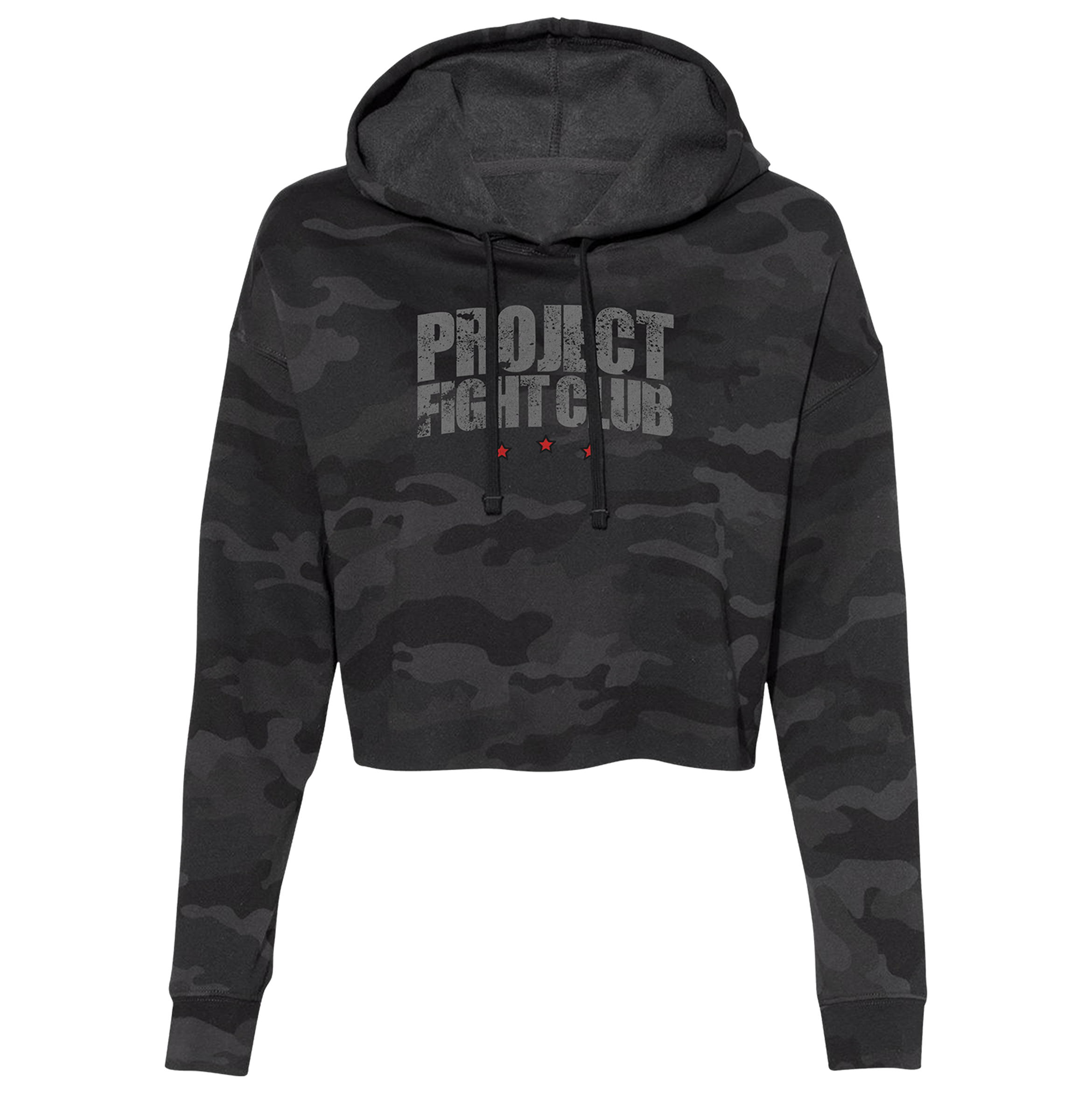 BLACK CAMO CROPPED HOODIE - HONOR FIREFIGHTERS & EMTs