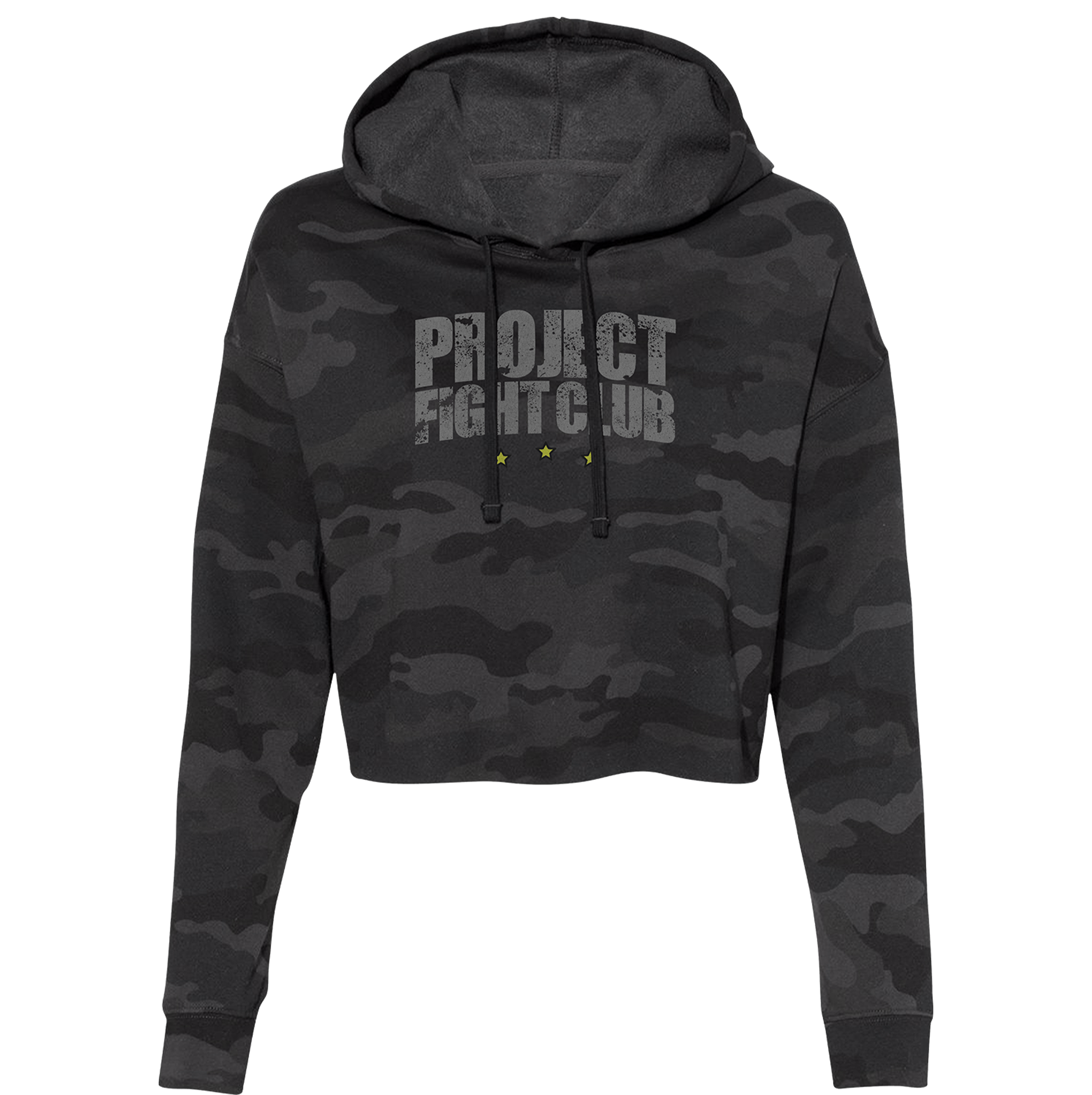 BLACK CAMO CROPPED HOODIE - SPREAD CHRISTIANITY