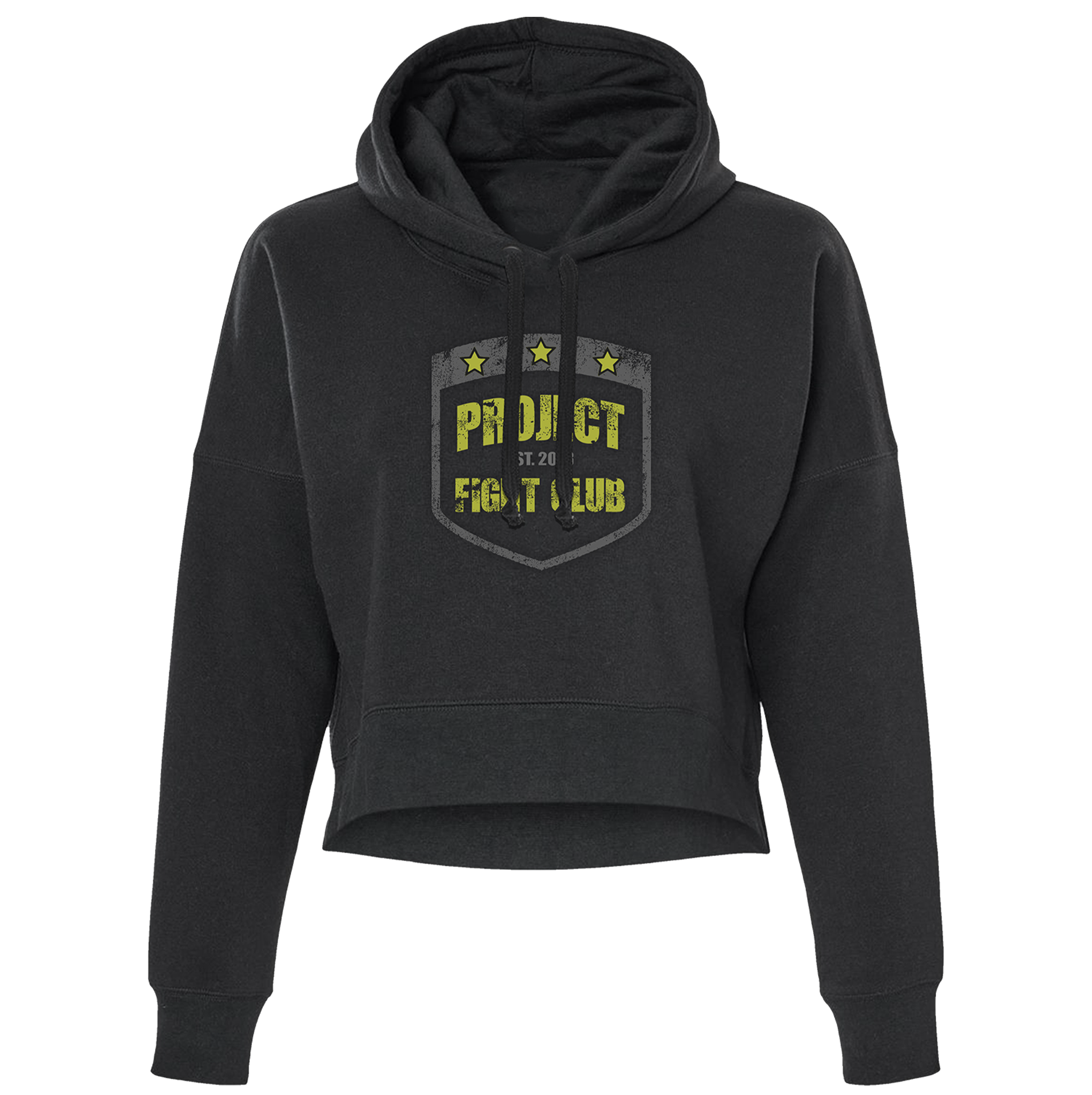 WOMENS BLACK CROPPED HOODIE - SPREAD CHRISTIANITY