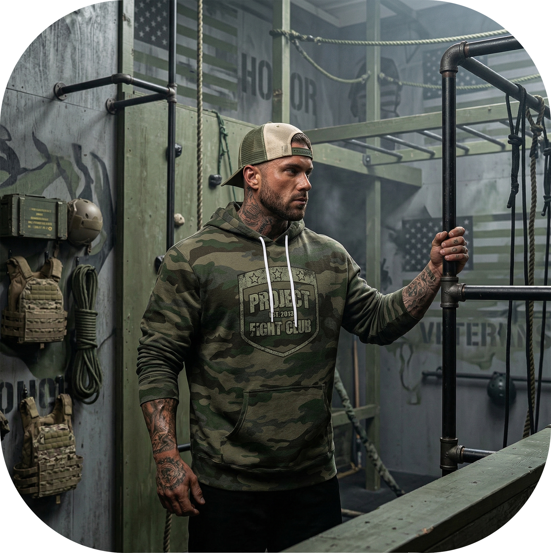 ARMY CAMO LIGHTWEIGHT HOODIE - HONOR SOLDIERS & VETERANS