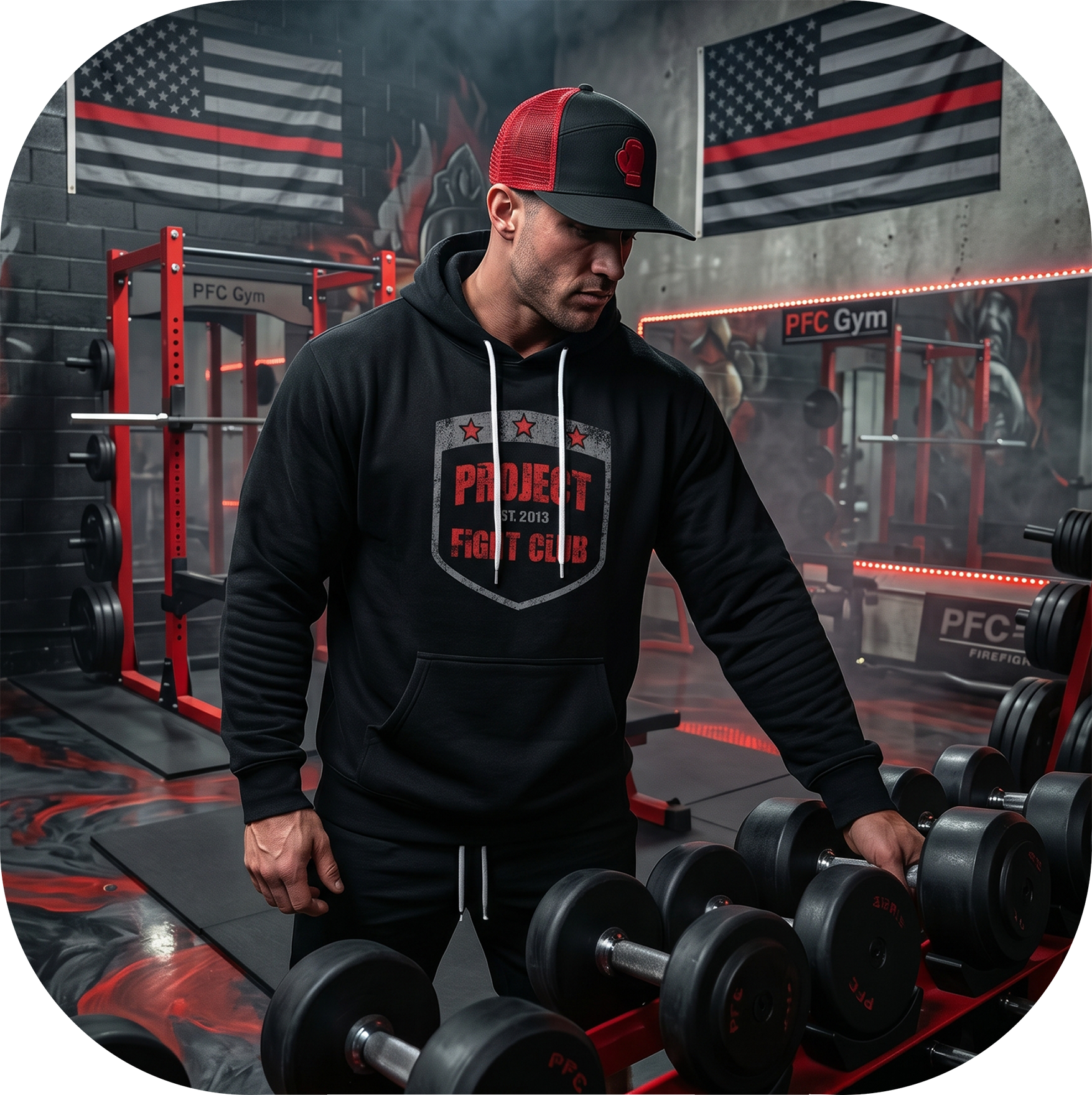BLACK LIGHTWEIGHT HOODIE 2 - HONOR FIREFIGHTERS & EMTs