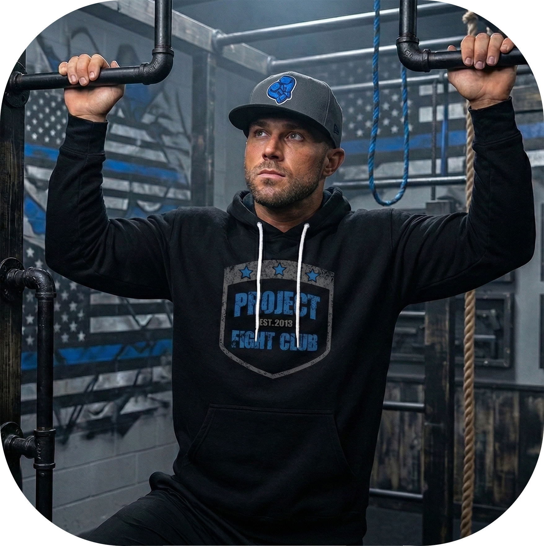 BLACK LIGHTWEIGHT HOODIE #2 - SUPPORT POLICE