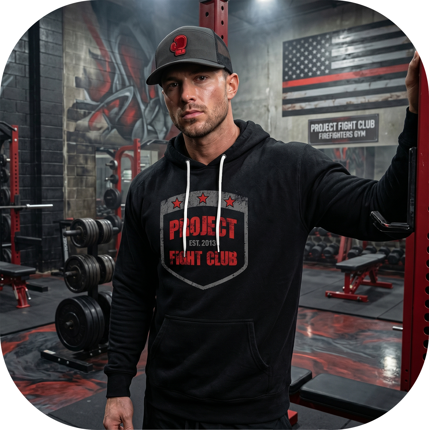 BLACK LIGHTWEIGHT HOODIE 2 - HONOR FIREFIGHTERS & EMTs