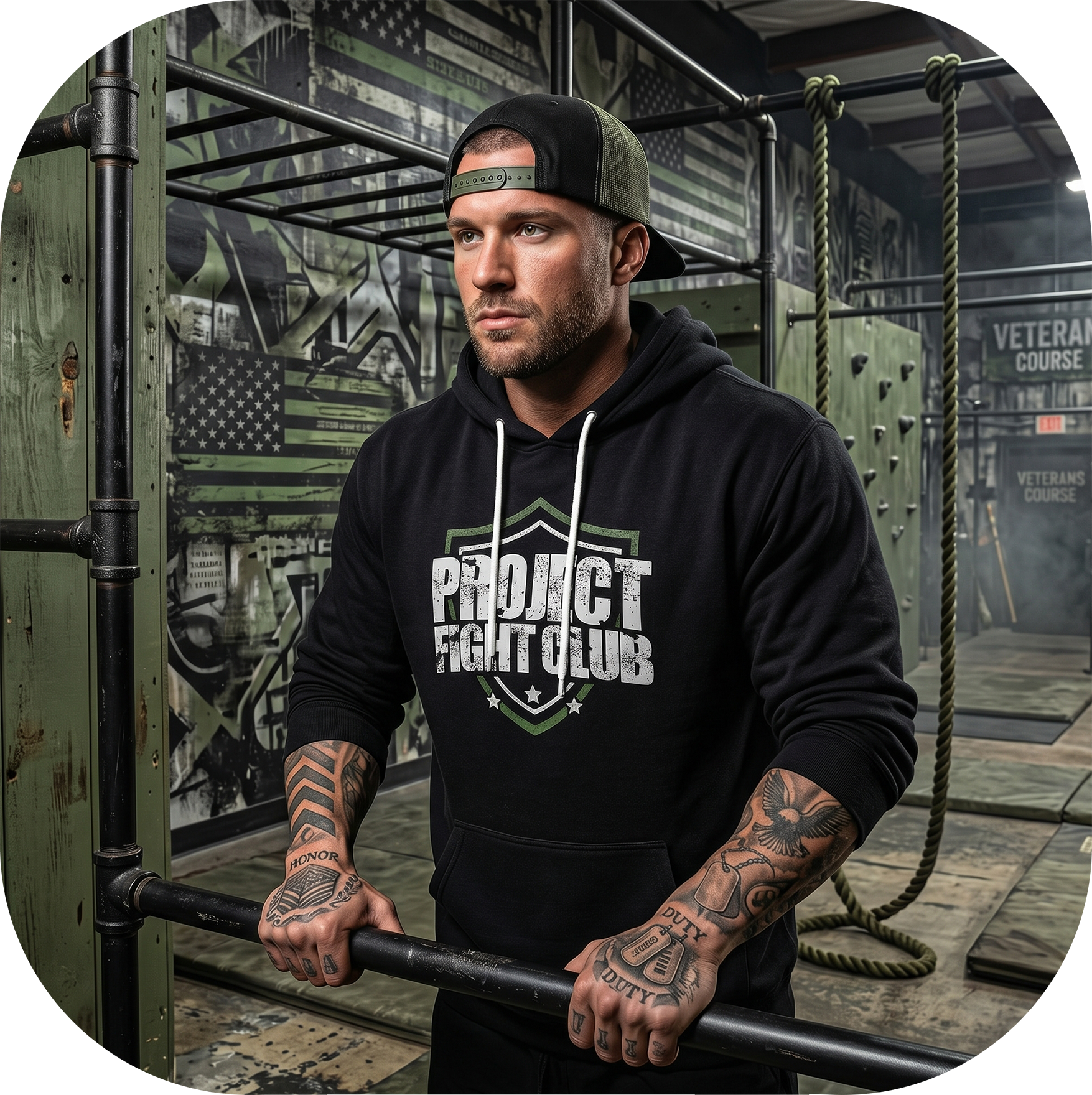 BLACK LIGHTWEIGHT HOODIE 3 - HONOR SOLDIERS & VETERANS