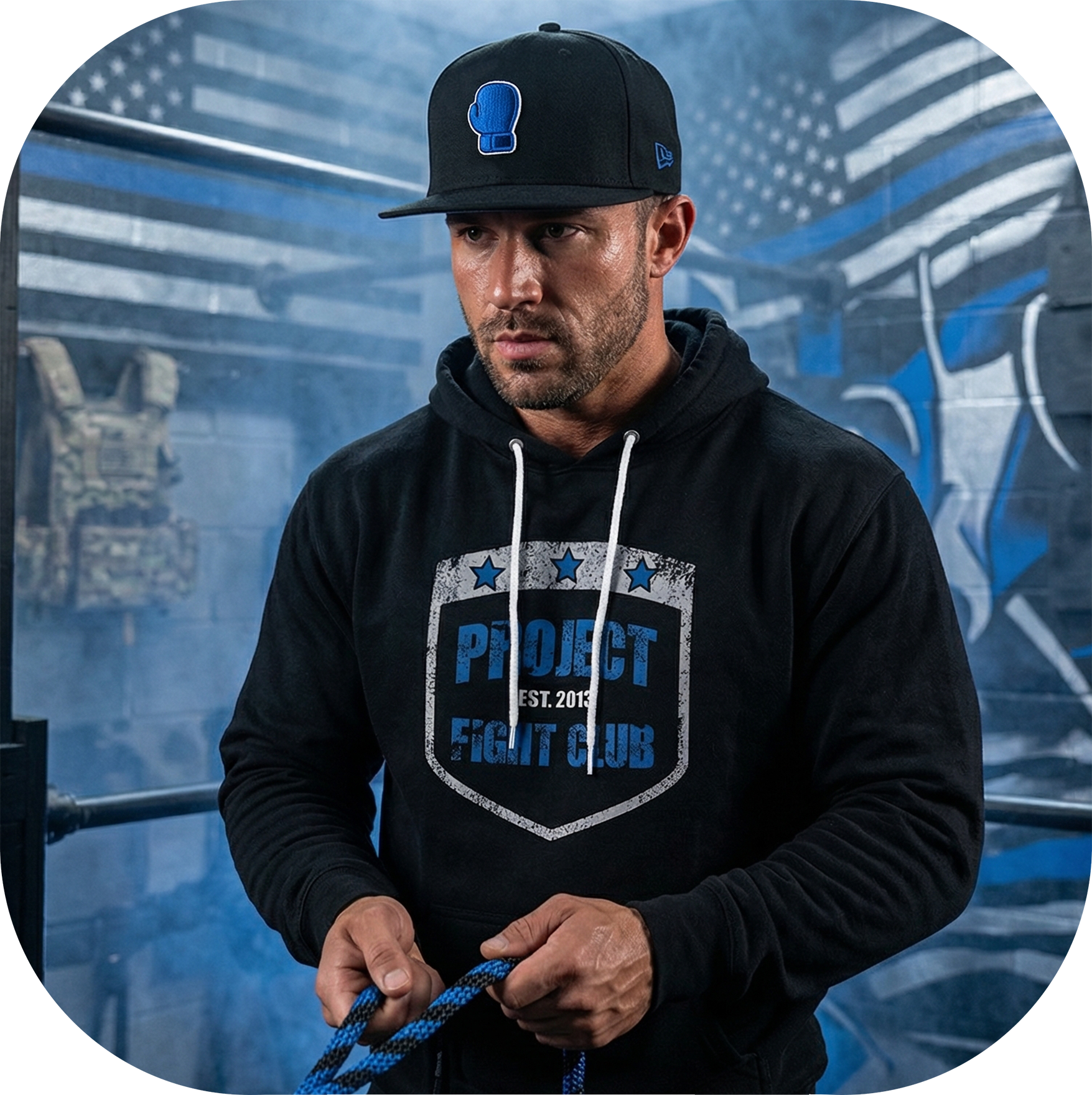 BLACK LIGHTWEIGHT HOODIE - SUPPORT POLICE