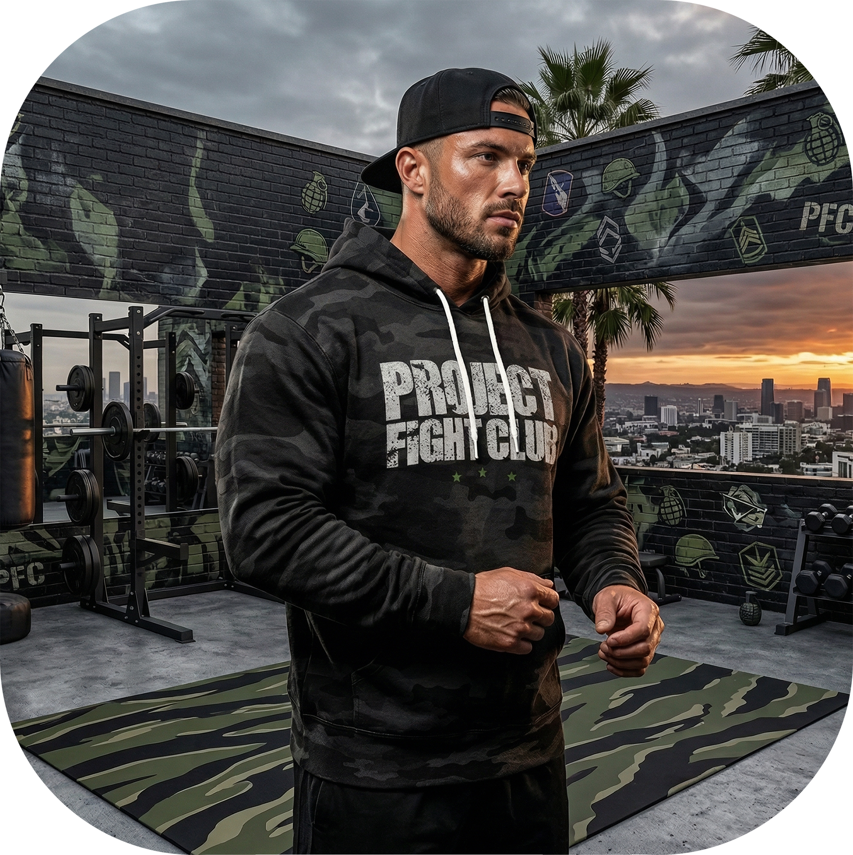 BLACK CAMO LIGHTWEIGHT HOODIE - HONOR SOLDIERS & VETERANS