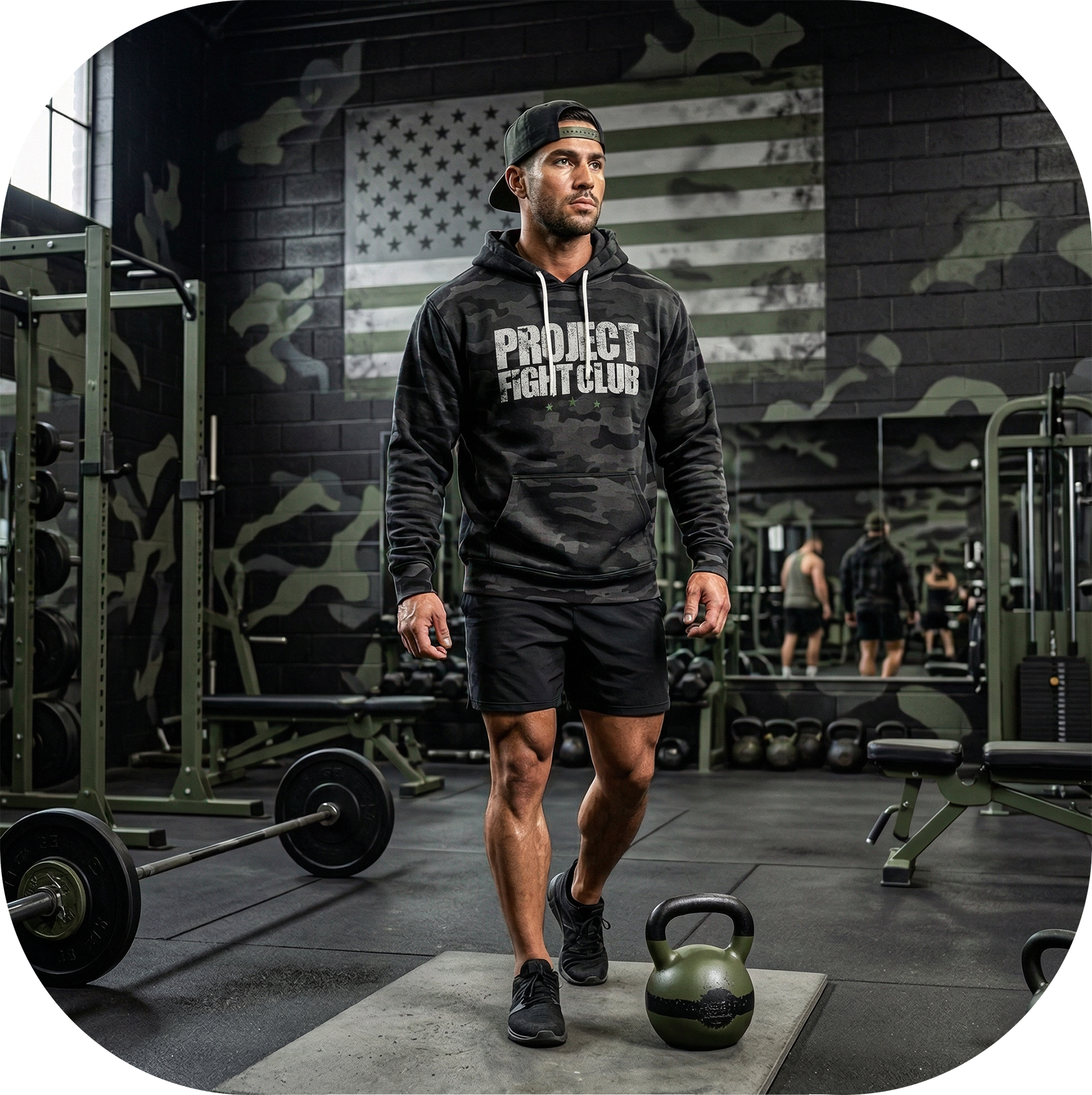 BLACK CAMO LIGHTWEIGHT HOODIE - HONOR SOLDIERS & VETERANS