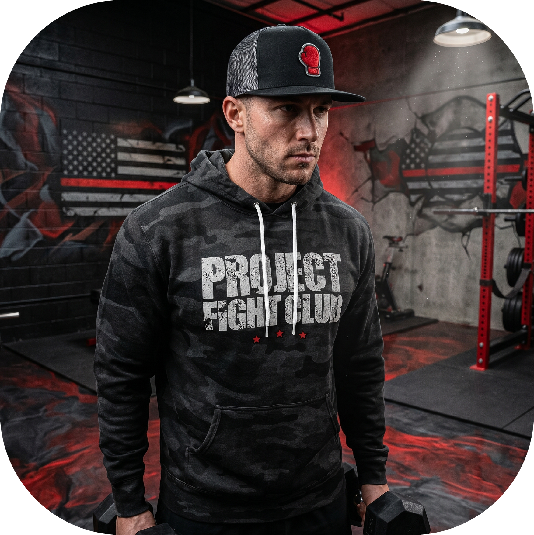 BLACK CAMO LIGHTWEIGHT HOODIE - HONOR FIREFIGHTERS & EMTs