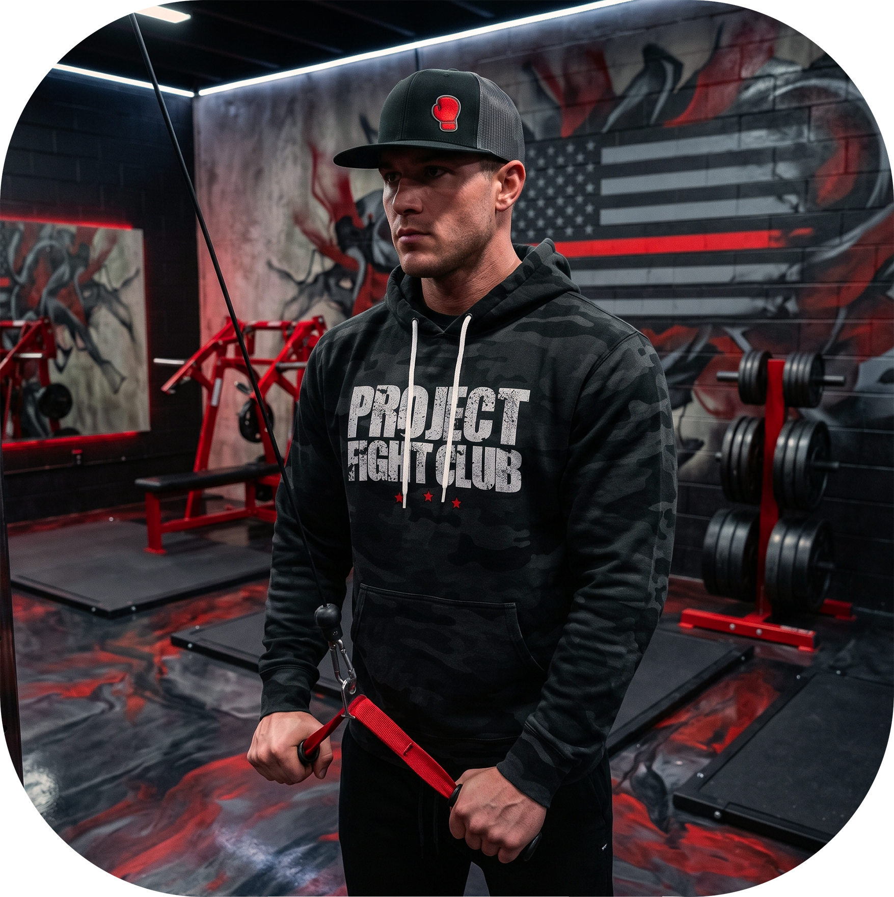 BLACK CAMO LIGHTWEIGHT HOODIE - HONOR FIREFIGHTERS & EMTs
