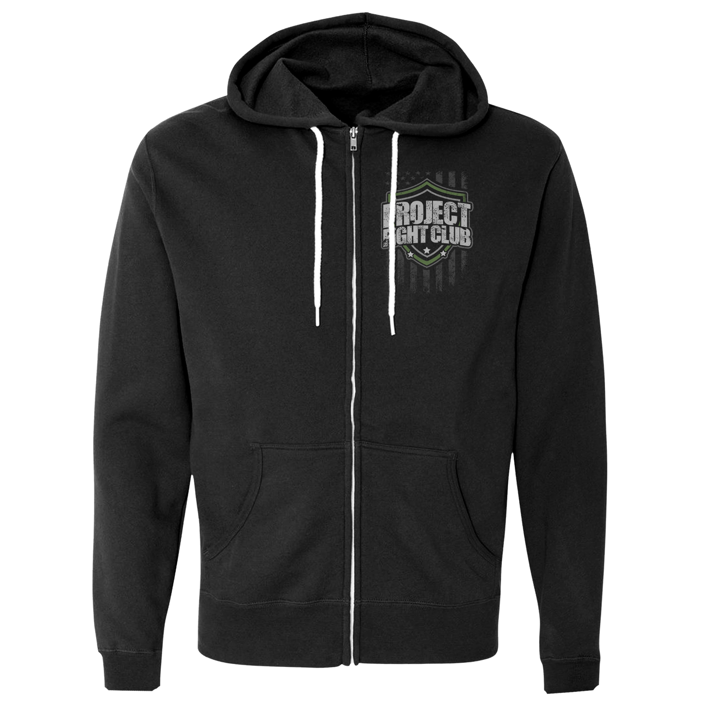 BLACK LIGHTWEIGHT ZIP HOODIE - HONOR SOLDIERS & VETERANS