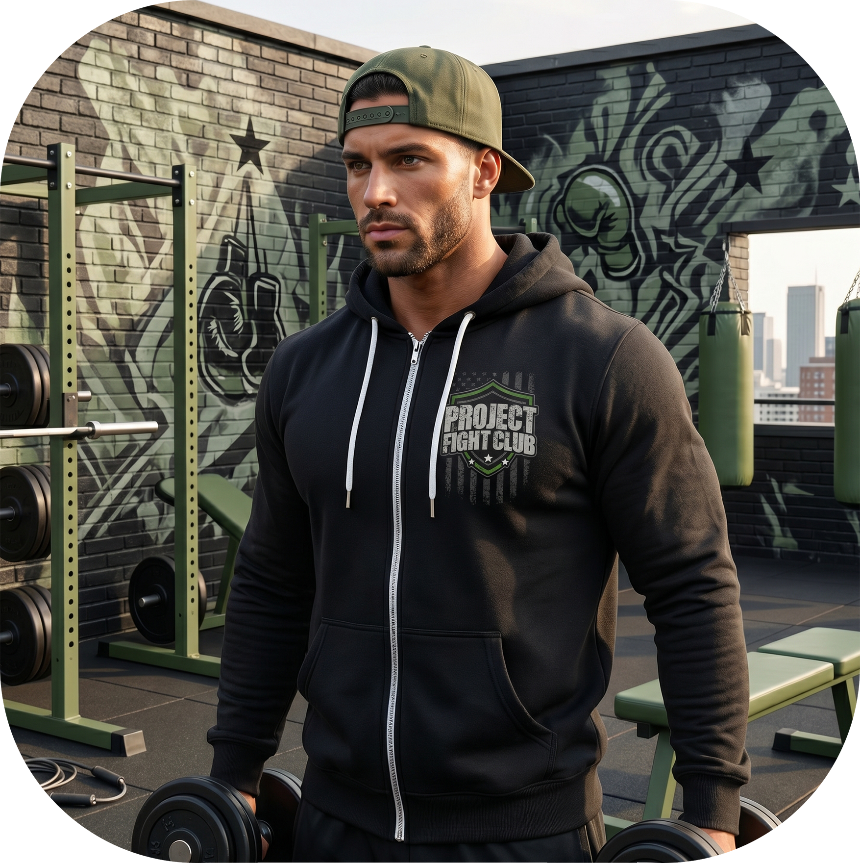 BLACK LIGHTWEIGHT ZIP HOODIE - HONOR SOLDIERS & VETERANS