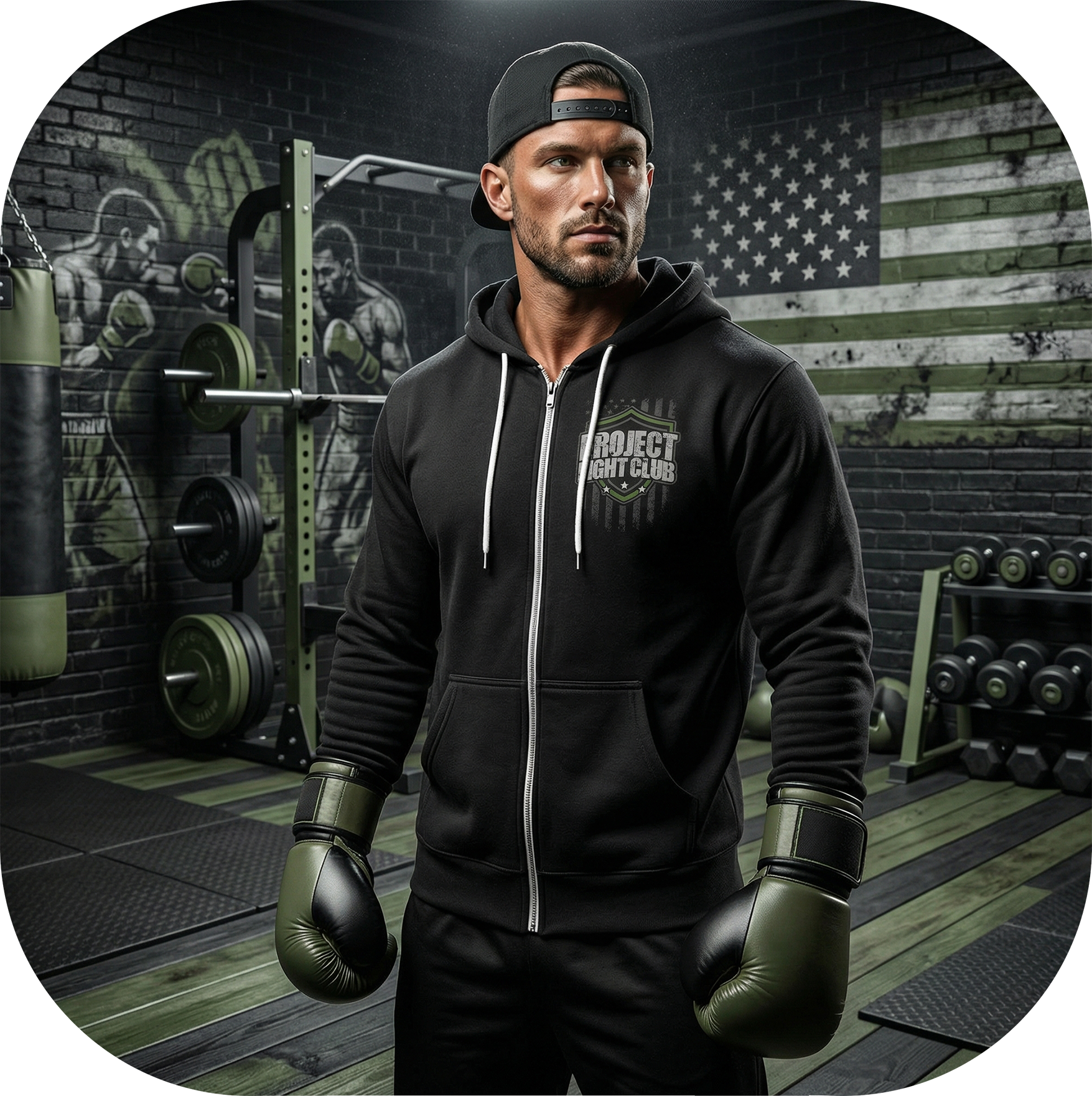 BLACK LIGHTWEIGHT ZIP HOODIE - HONOR SOLDIERS & VETERANS