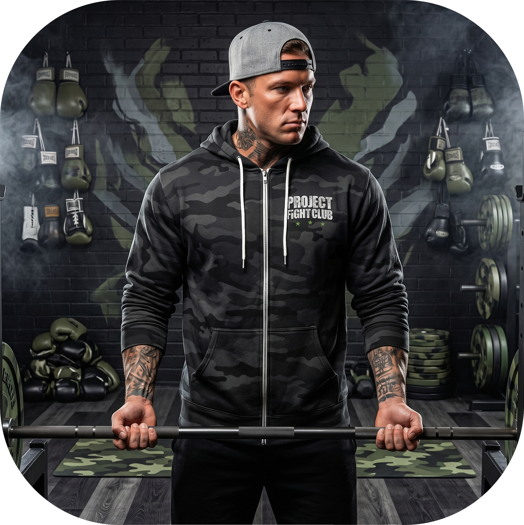 BLACK CAMO LIGHTWEIGHT ZIP HOODIE - HONOR SOLDIERS & VETERANS