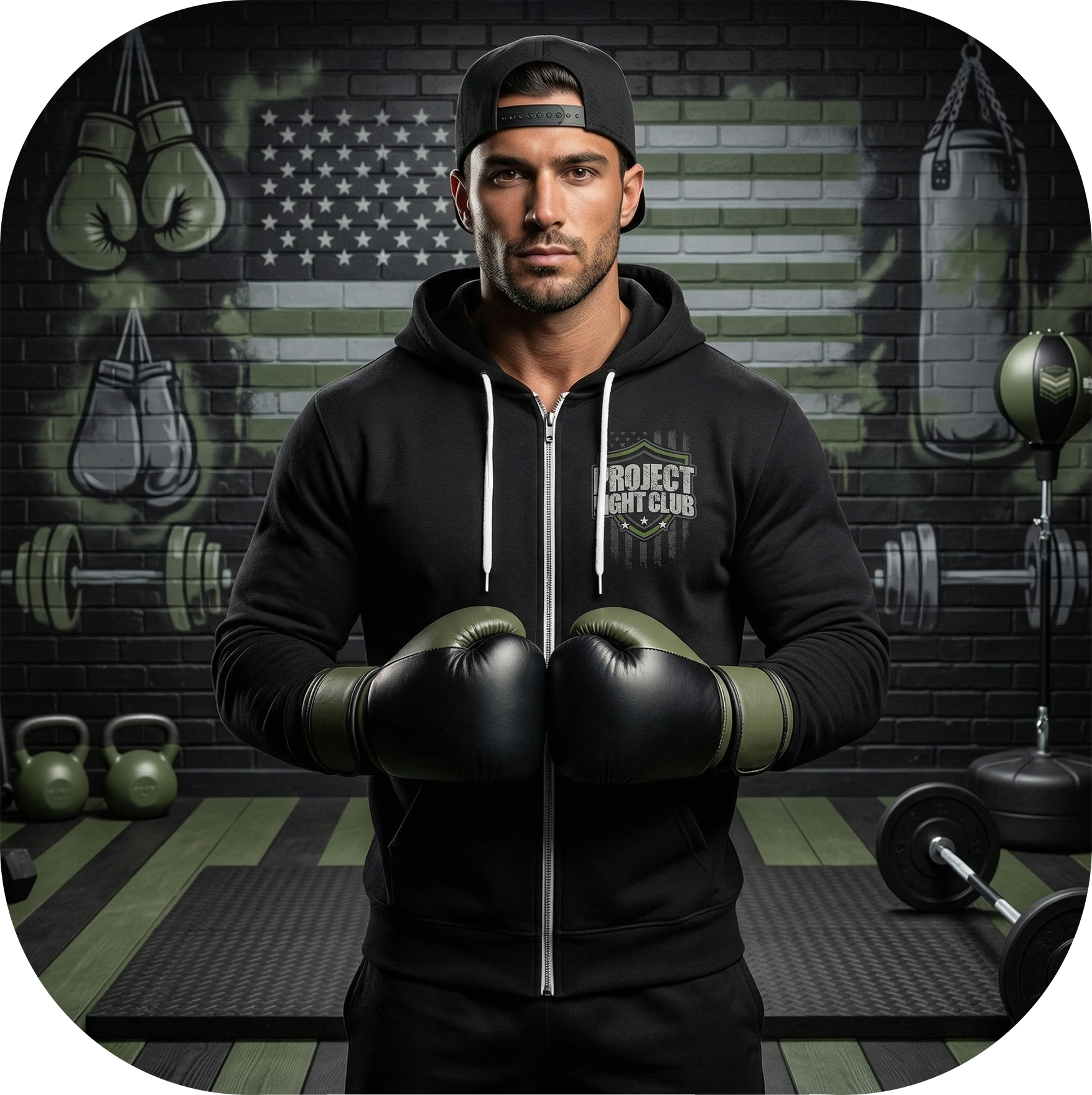 BLACK LIGHTWEIGHT ZIP HOODIE - HONOR SOLDIERS & VETERANS