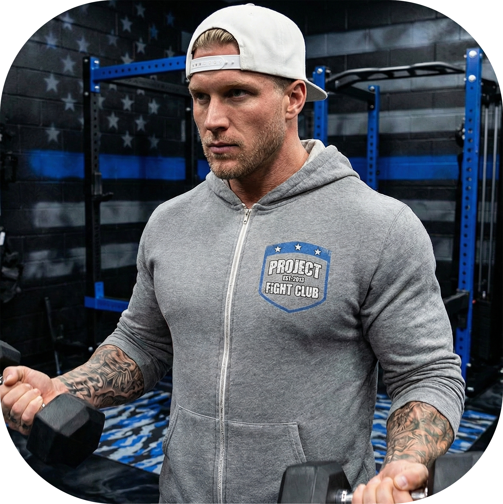 GUNMETAL LIGHTWEIGHT ZIP HOODIE #2 - SUPPORT POLICE