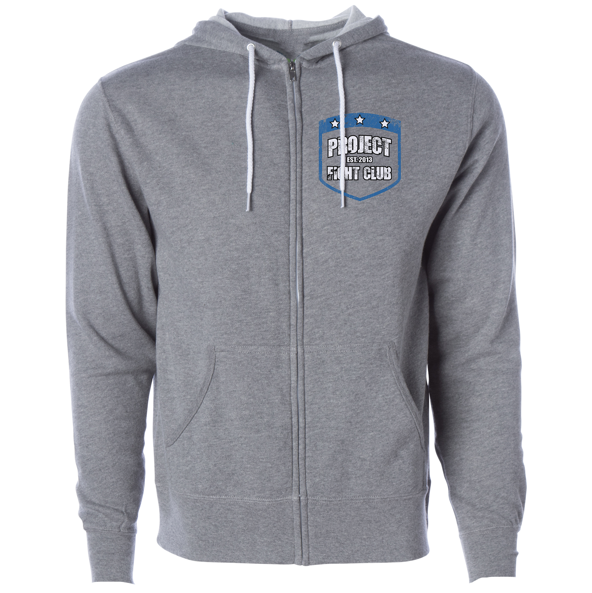 GUNMETAL LIGHTWEIGHT ZIP HOODIE #2 - SUPPORT POLICE