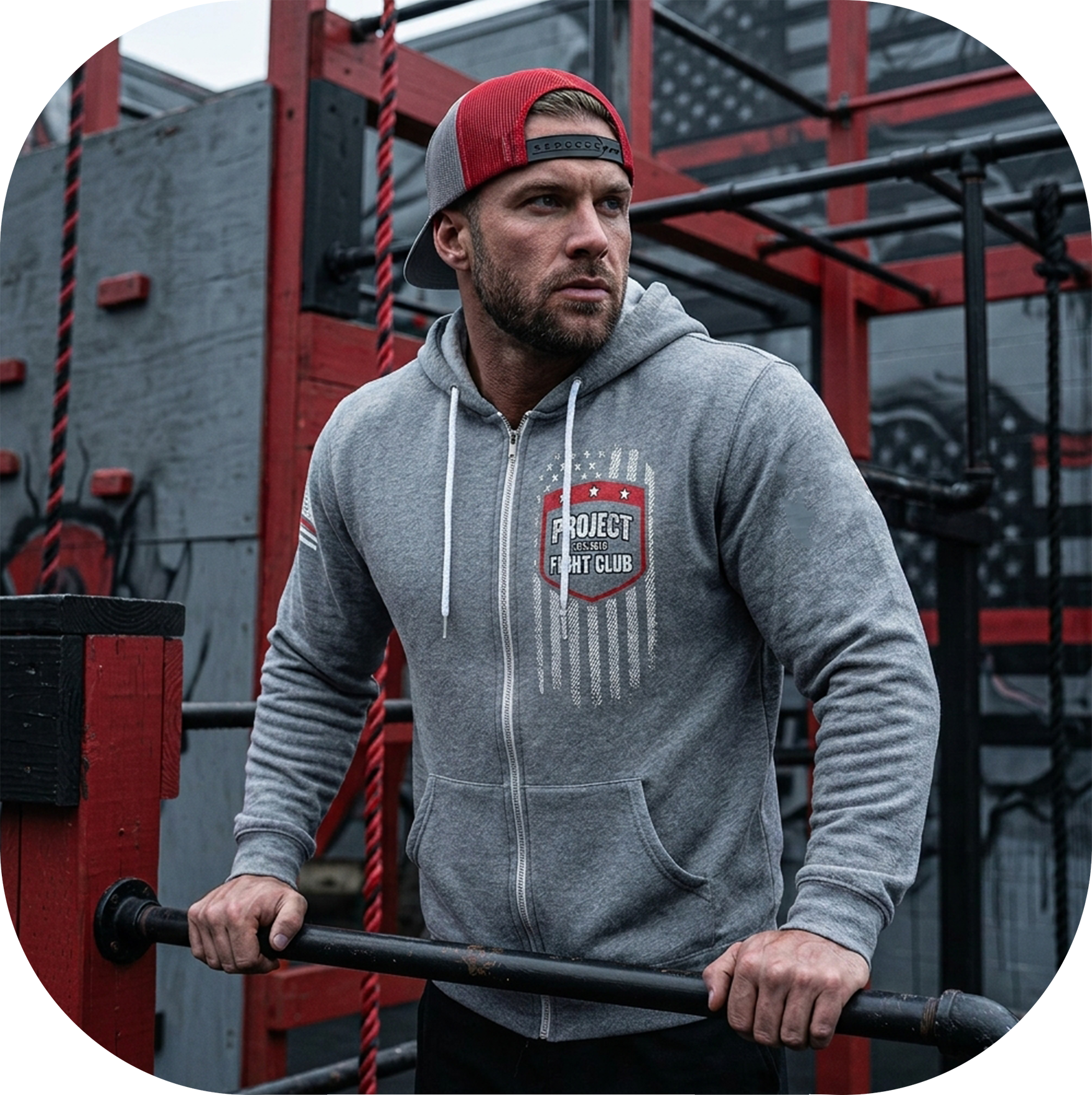 GREY LIGHTWEIGHT ZIP HOODIE - HONOR FIREFIGHTERS & EMTs