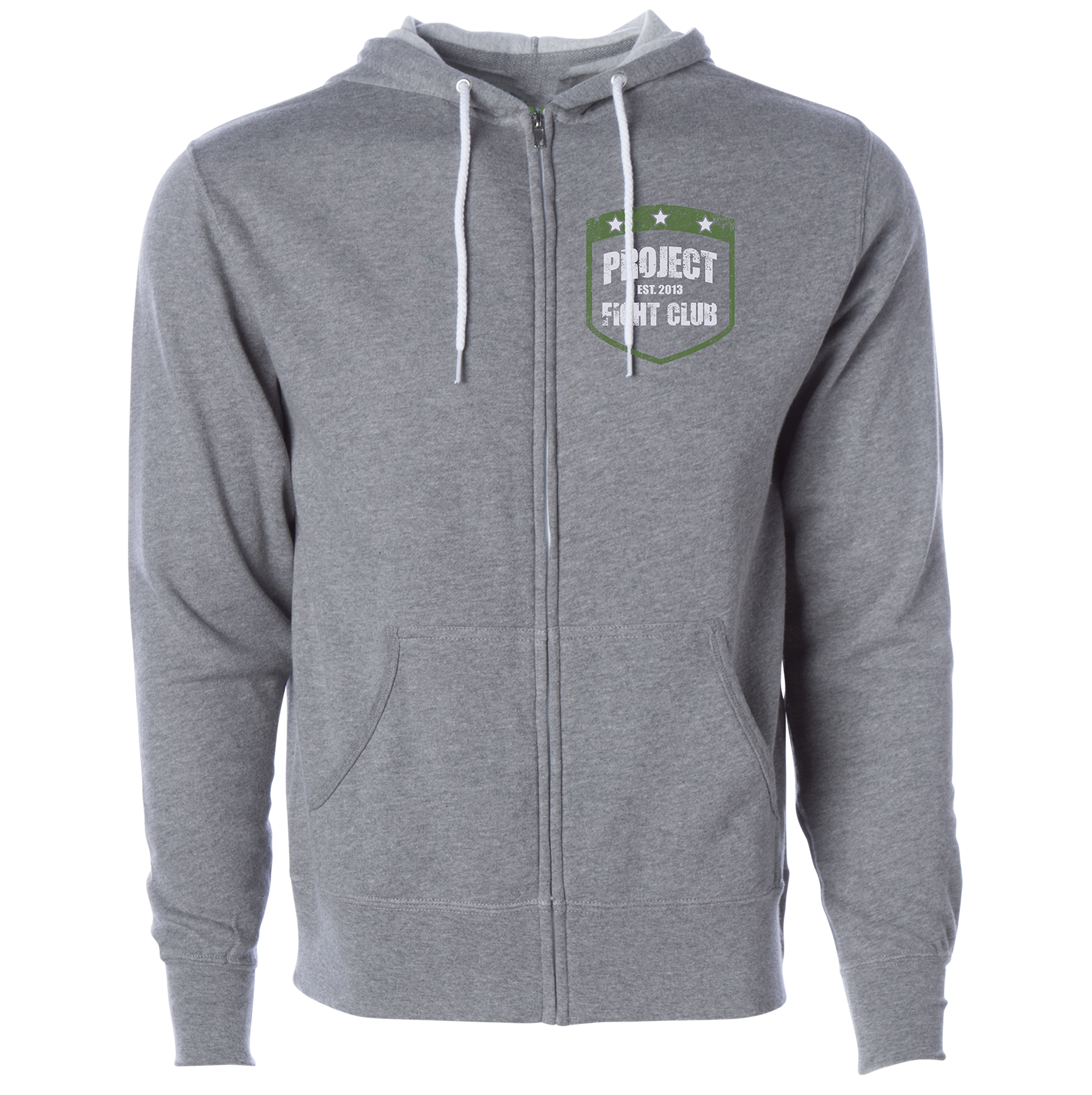 GREY LIGHTWEIGHT ZIP HOODIE - HONOR SOLDIERS & VETERANS