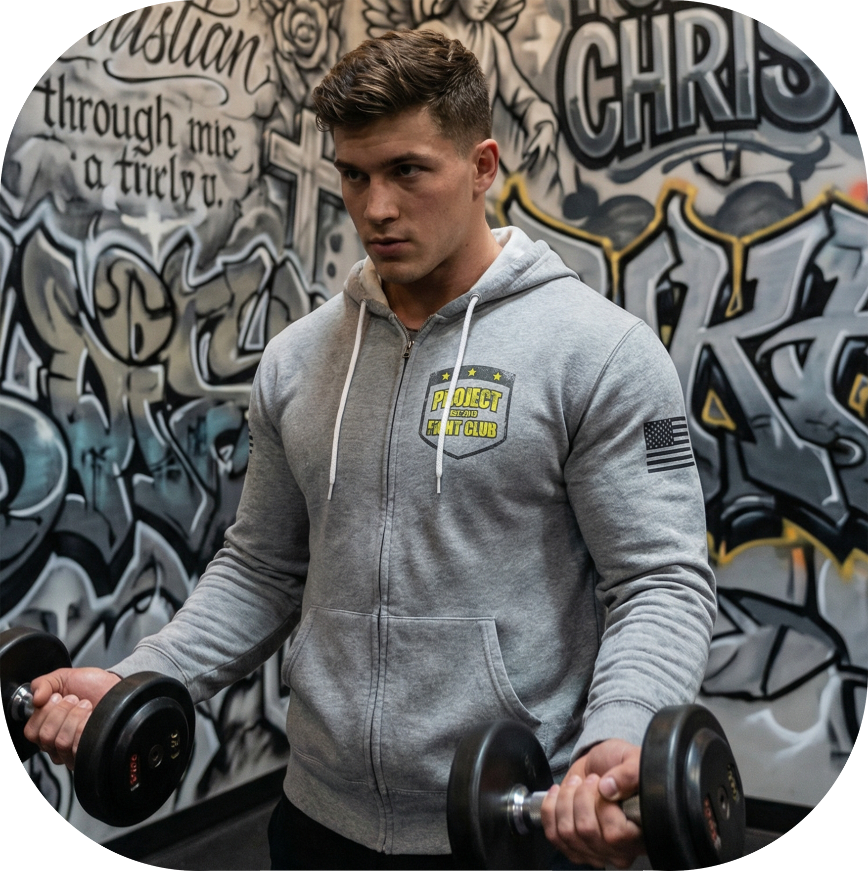 GREY LIGHTWEIGHT ZIP HOODIE - SPREAD CHRISTIANITY