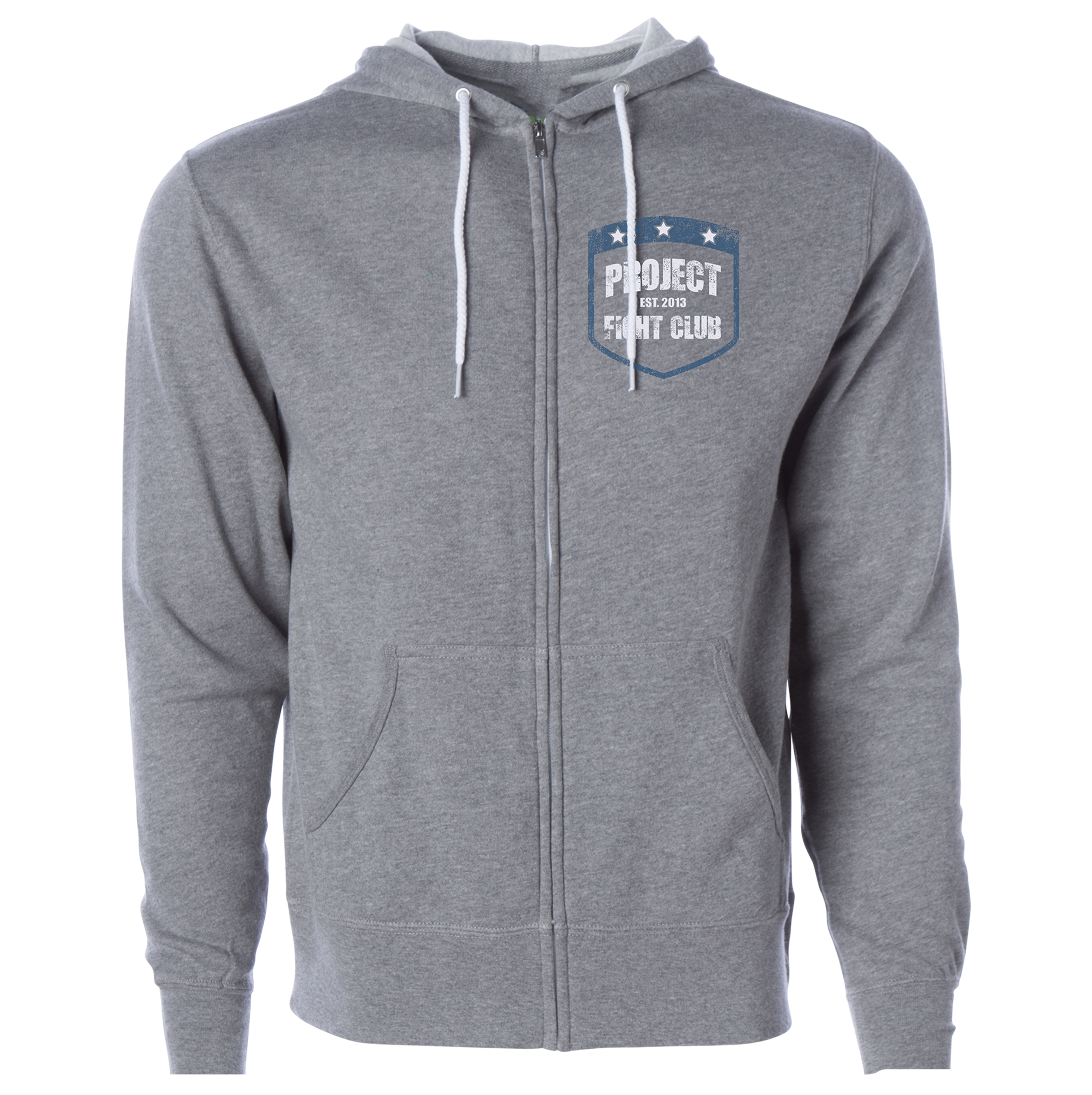 GUNMETAL LIGHTWEIGHT ZIP HOODIE - SUPPORT POLICE