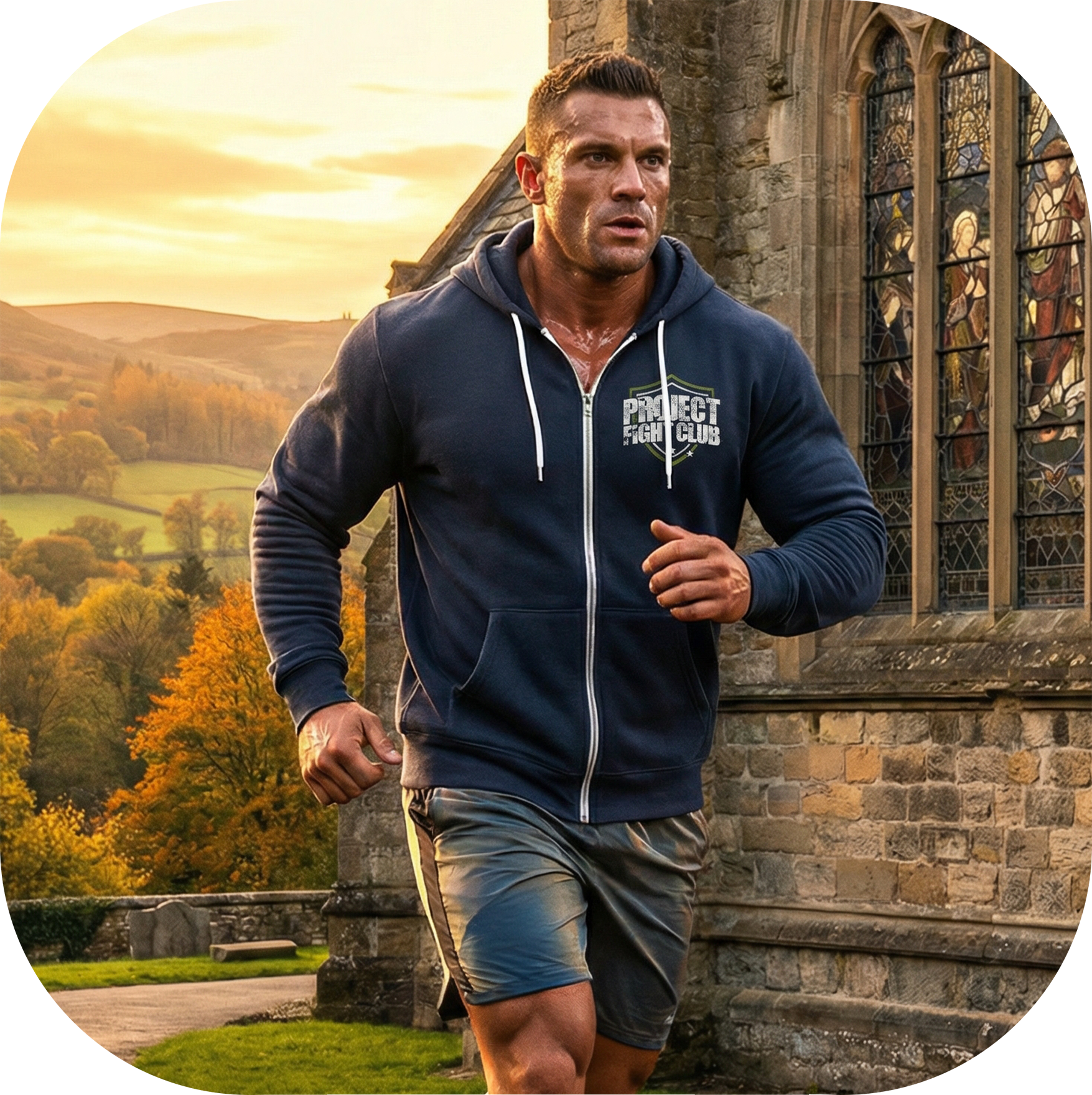 NAVY LIGHTWEIGHT ZIP HOODIE - SPREAD CHRISTIANITY