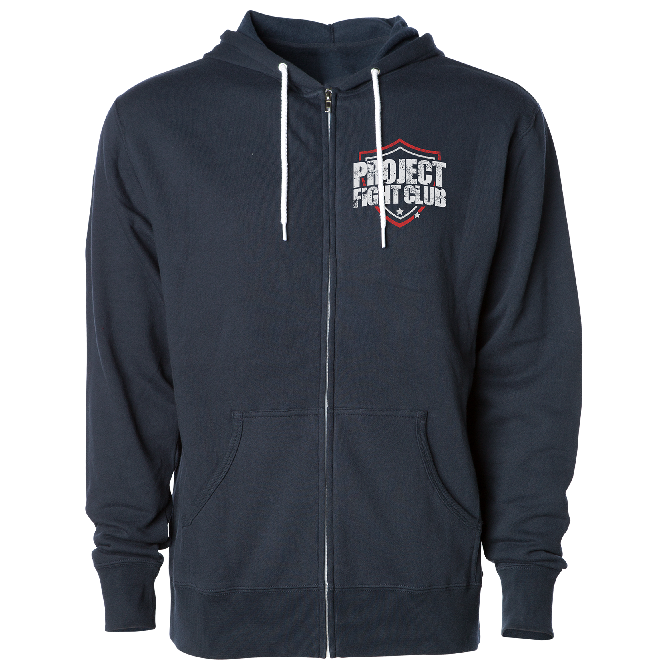 NAVY LIGHTWEIGHT ZIP HOODIE - HONOR FIREFIGHTERS & EMTs