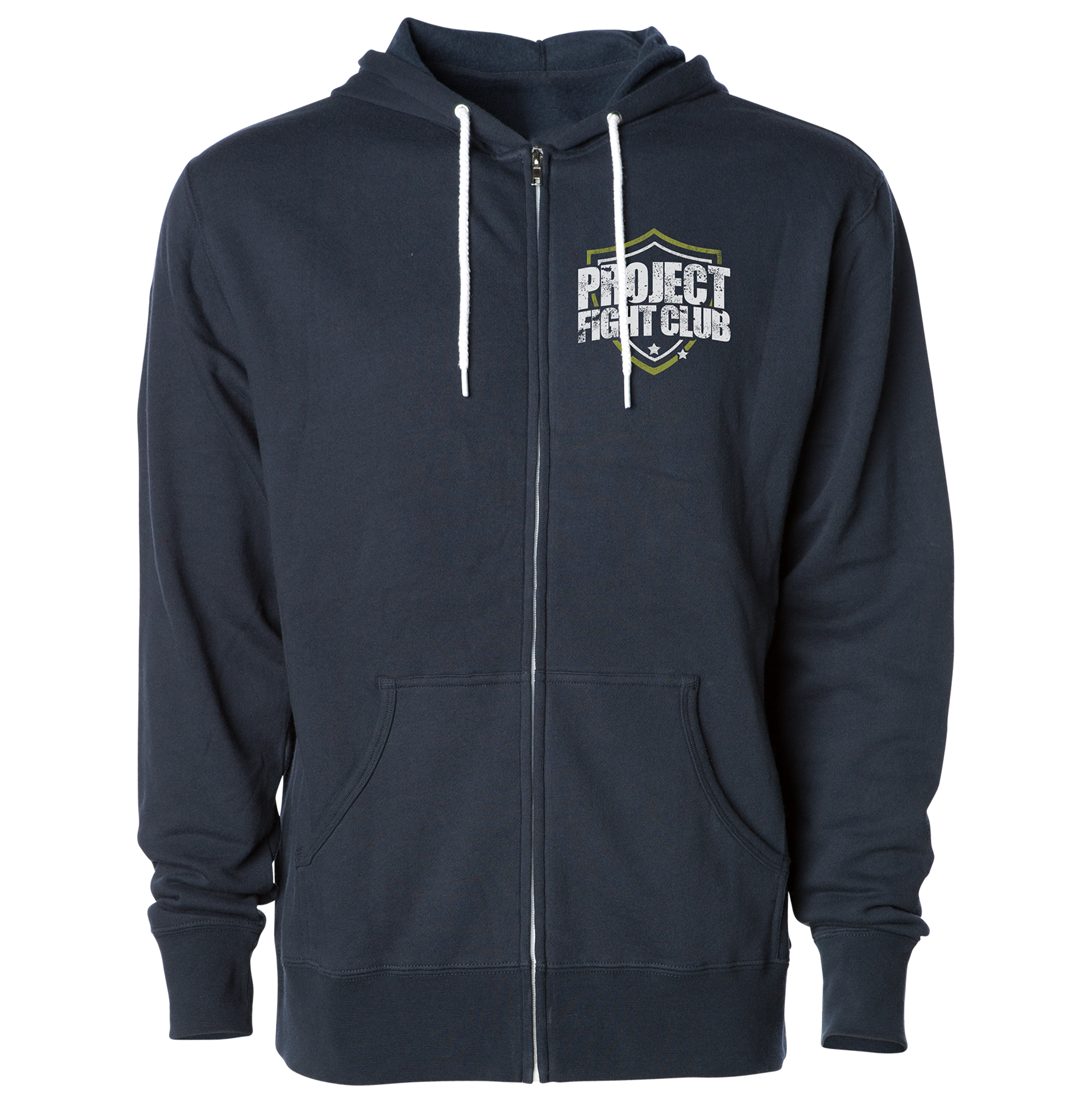 NAVY LIGHTWEIGHT ZIP HOODIE - SPREAD CHRISTIANITY