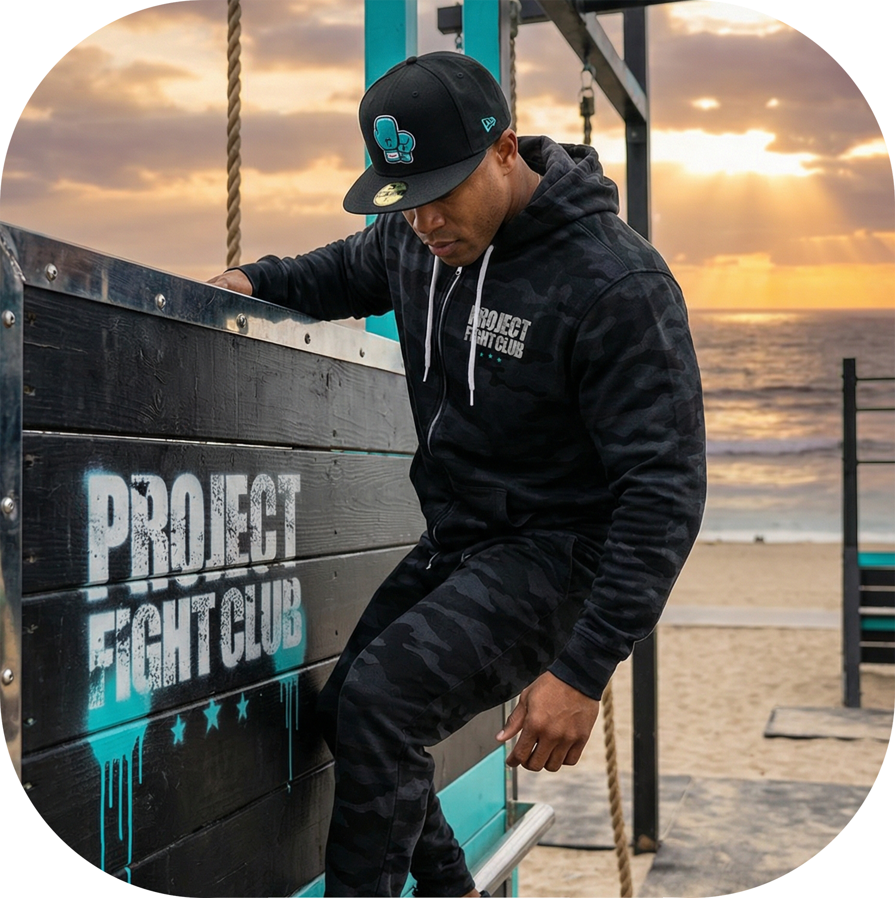 BLACK CAMO LIGHTWEIGHT ZIP - FIGHT ADDICTION