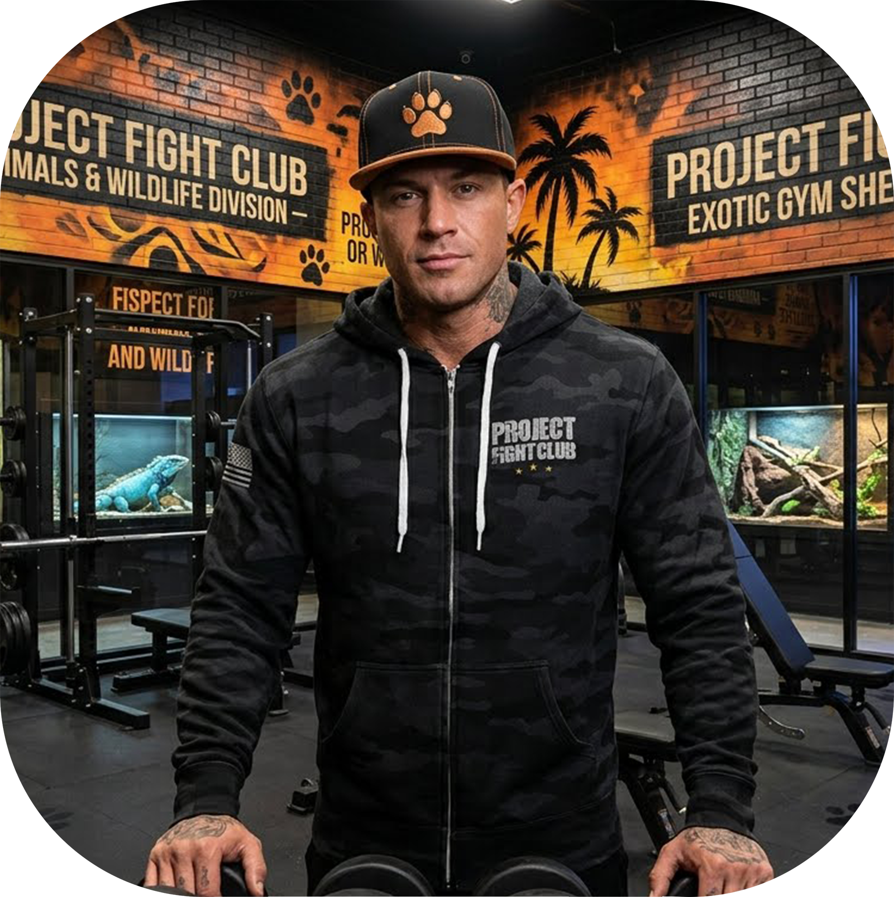 BLACK CAMO LIGHTWEIGHT ZIP HOODIE - PROTECT ANIMALS & WILDLIFE