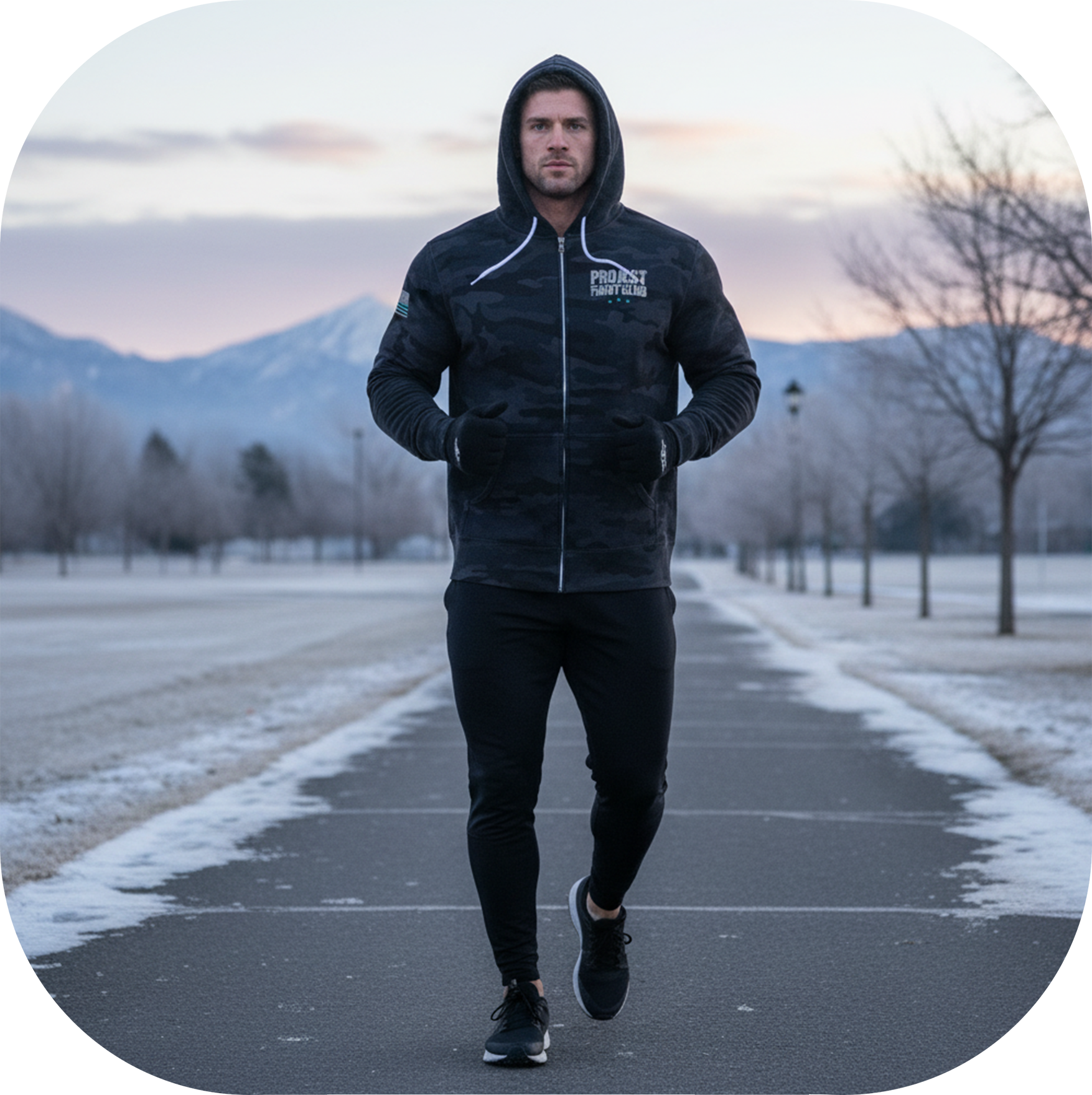 BLACK CAMO LIGHTWEIGHT ZIP - FIGHT ADDICTION