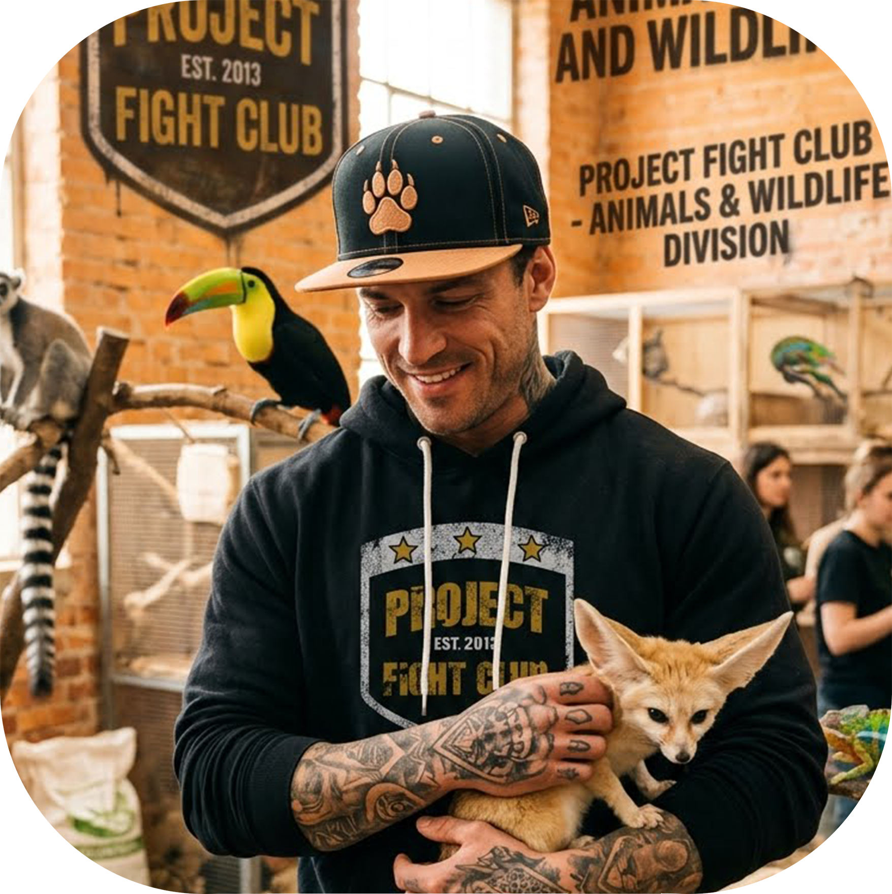 BLACK LIGHTWEIGHT HOODIE #3 - PROTECT ANIMALS & WILDLIFE