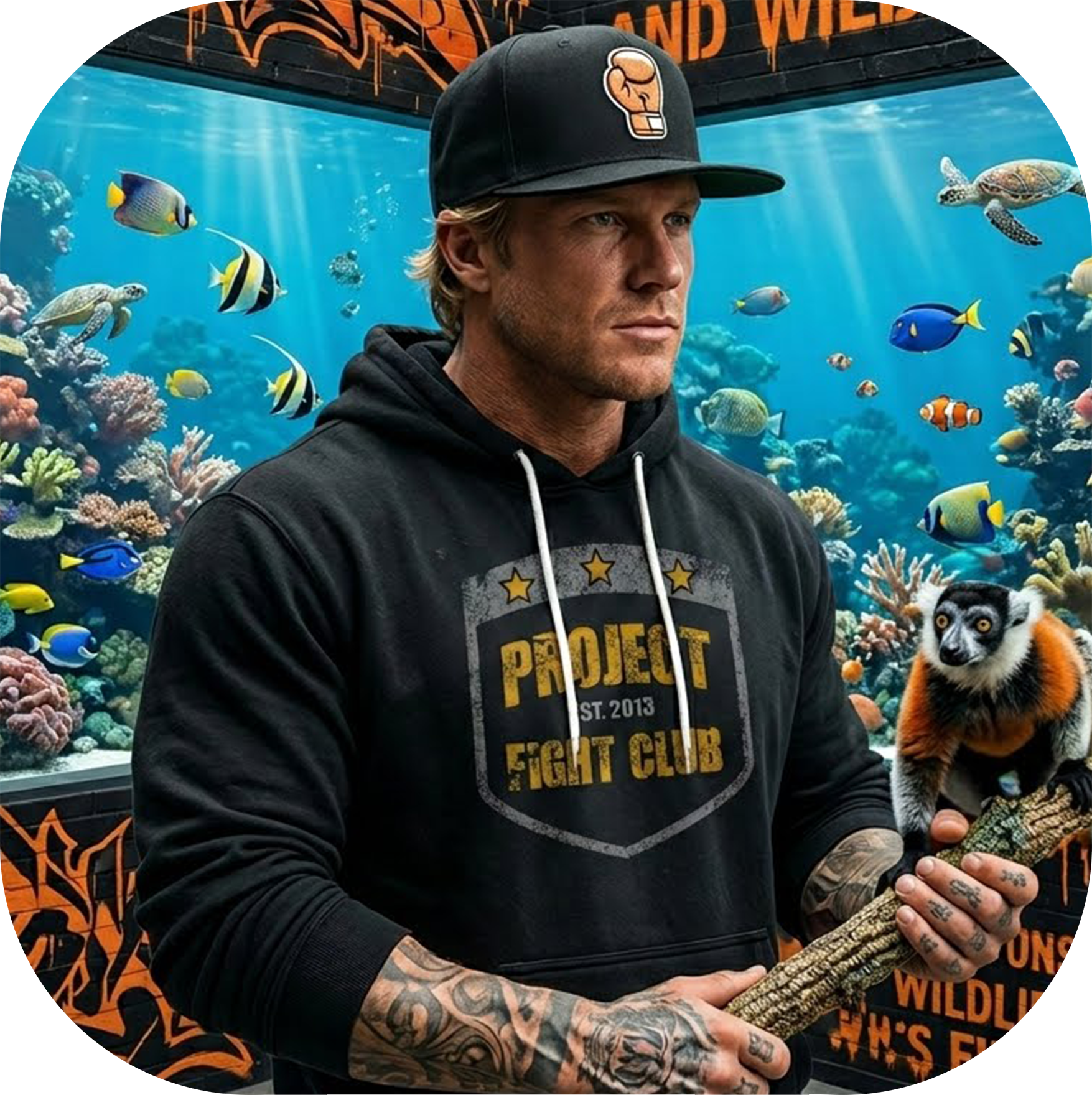 BLACK LIGHTWEIGHT HOODIE #4 - PROTECT ANIMALS & WILDLIFE