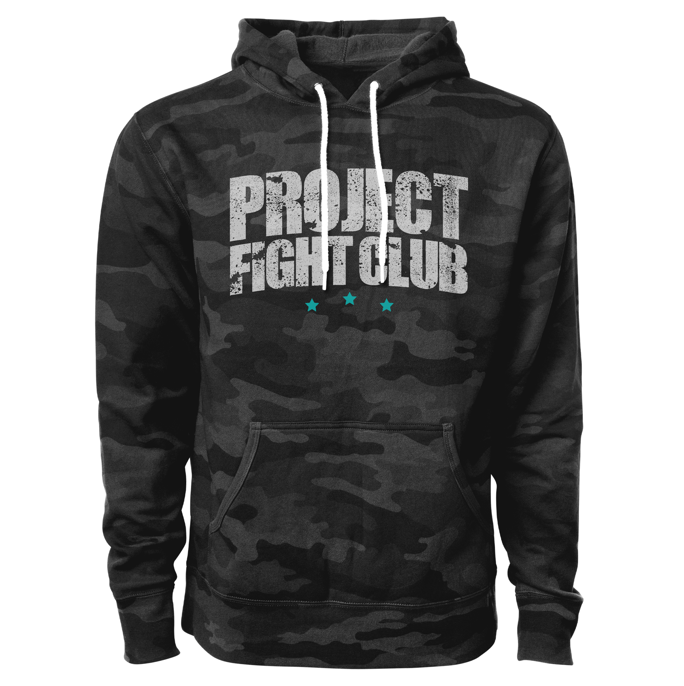 BLACK CAMO LIGHTWEIGHT HOODIE - FIGHT ADDICTION