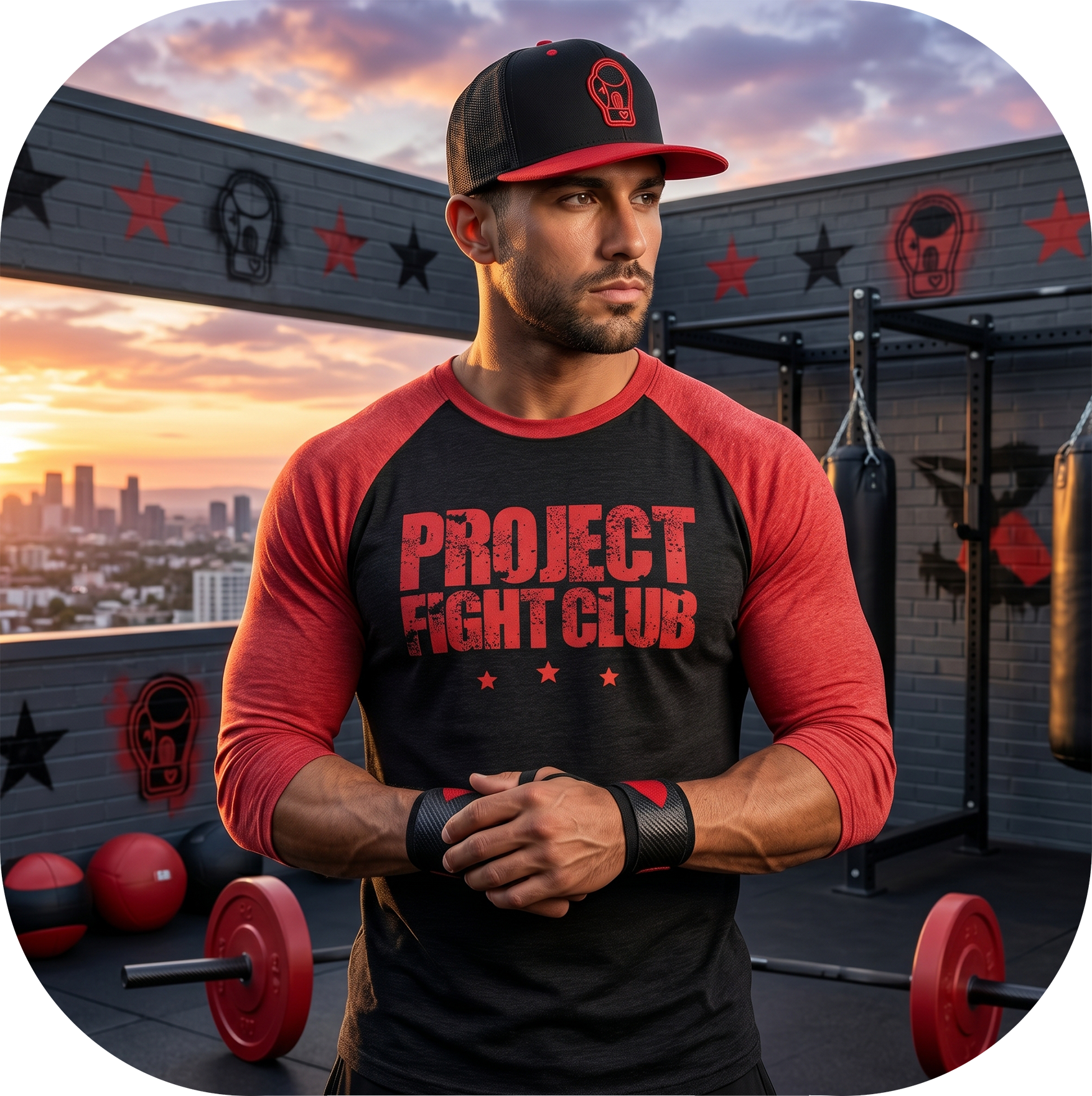 BLACK & RED BASEBALL TEE - HONOR FIREFIGHTERS & EMTs