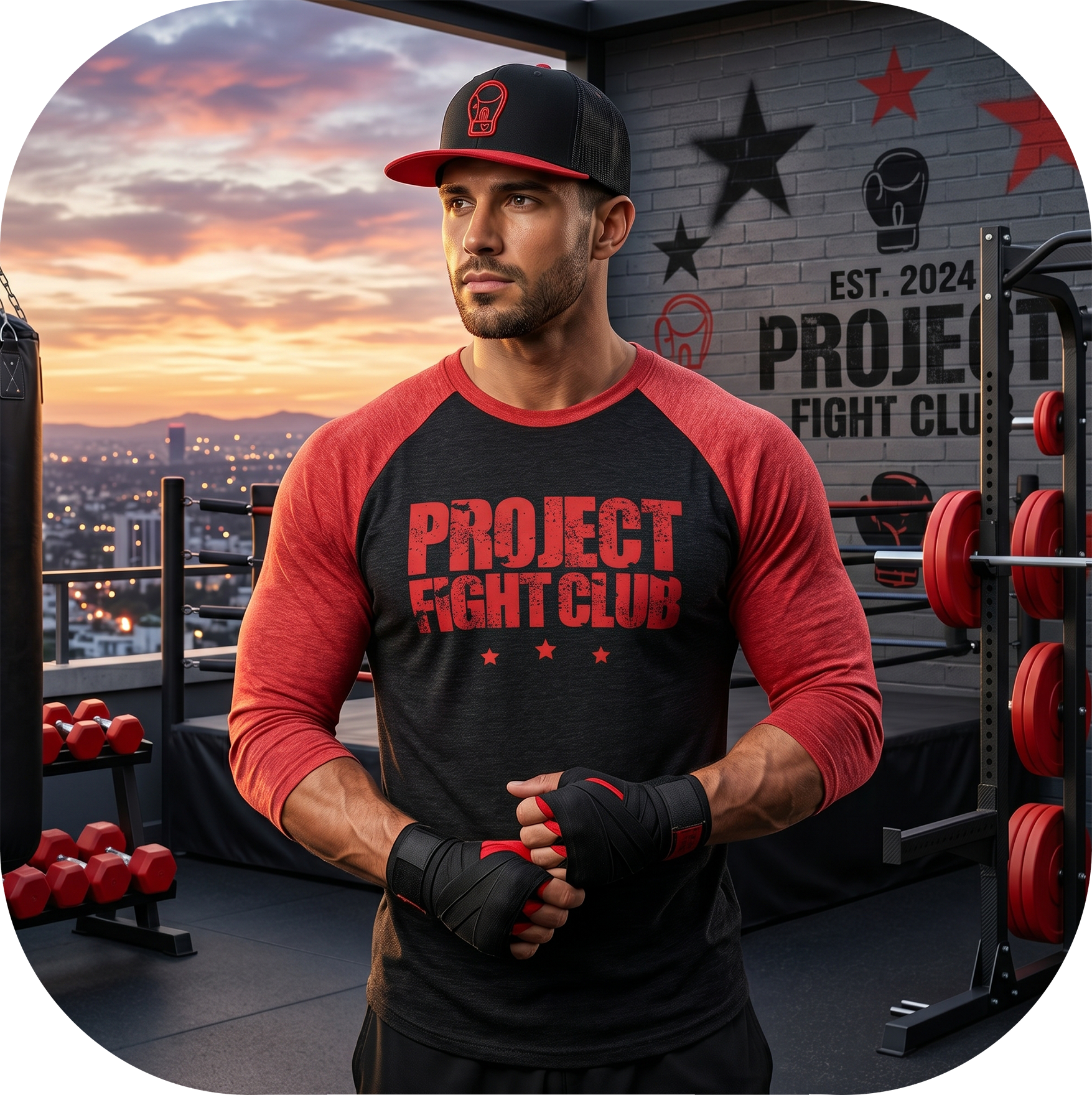 BLACK & RED BASEBALL TEE - HONOR FIREFIGHTERS & EMTs