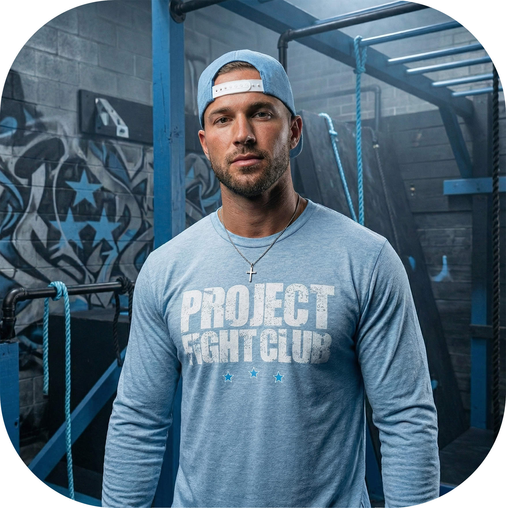 LIGHT BLUE LONG SLEEVE TEE #2 - SUPPORT POLICE