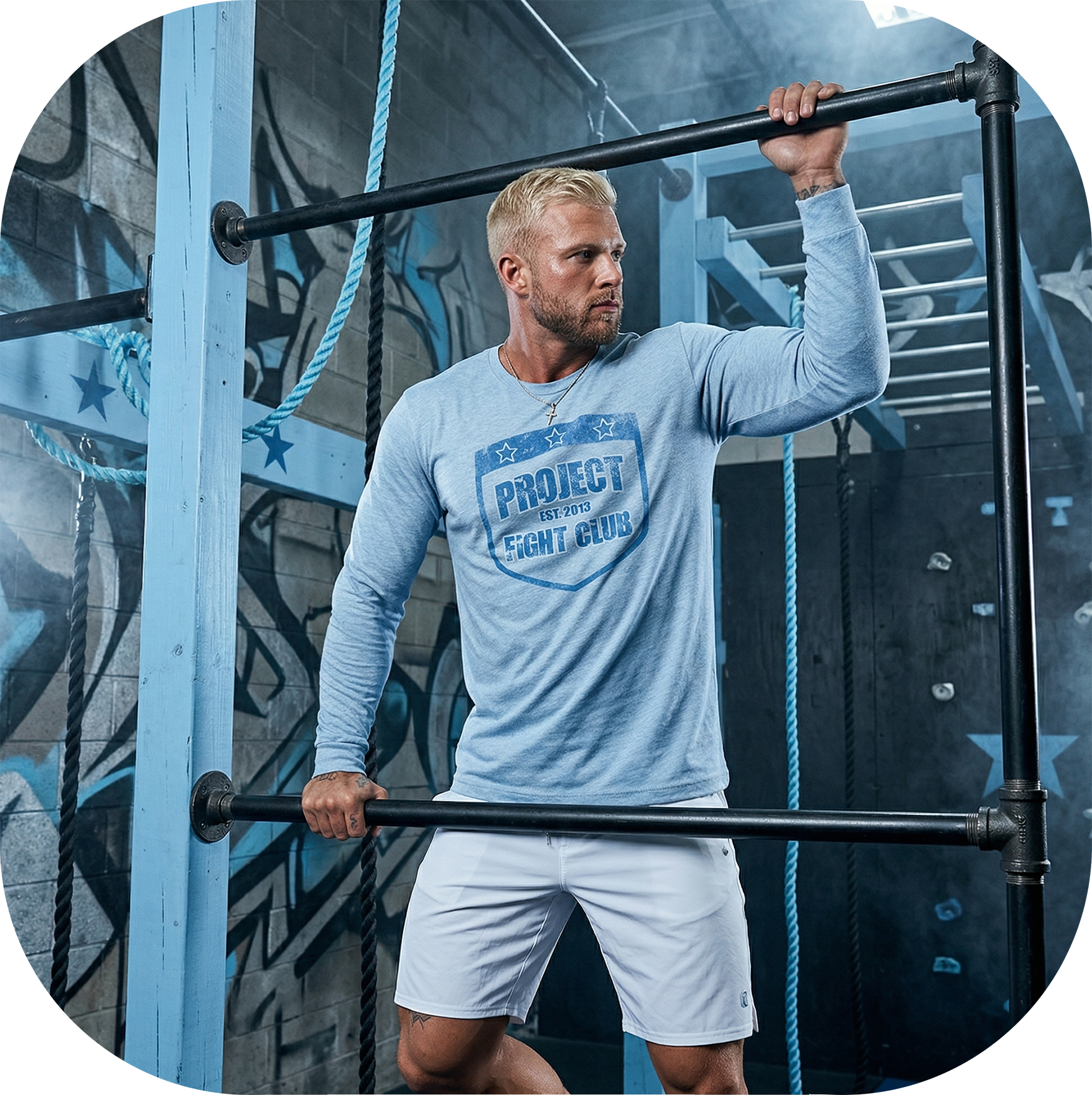 LIGHT BLUE LONG SLEEVE TEE - SUPPORT POLICE