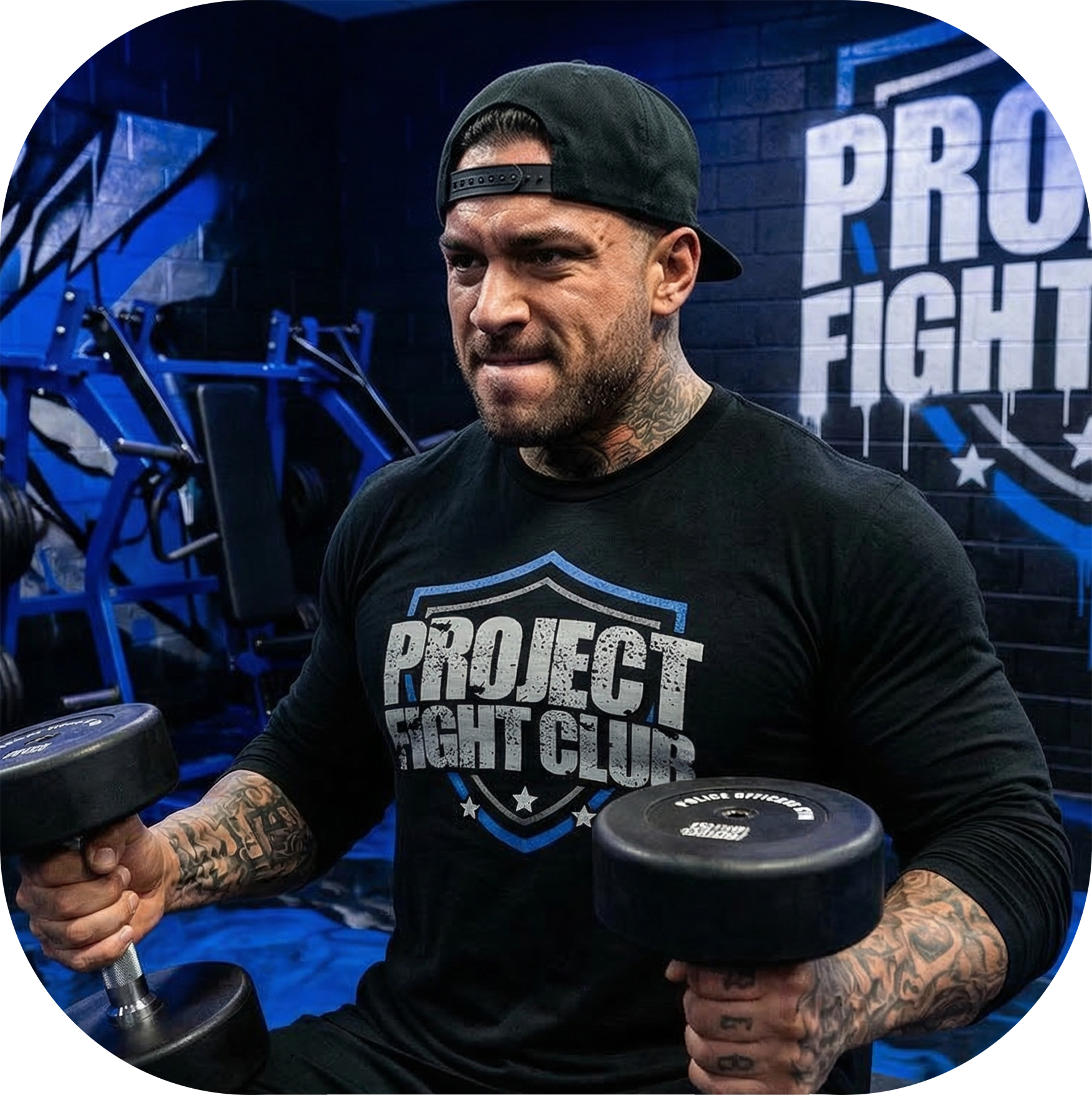 BLACK LONG SLEEVE TEE #2 - SUPPORT POLICE