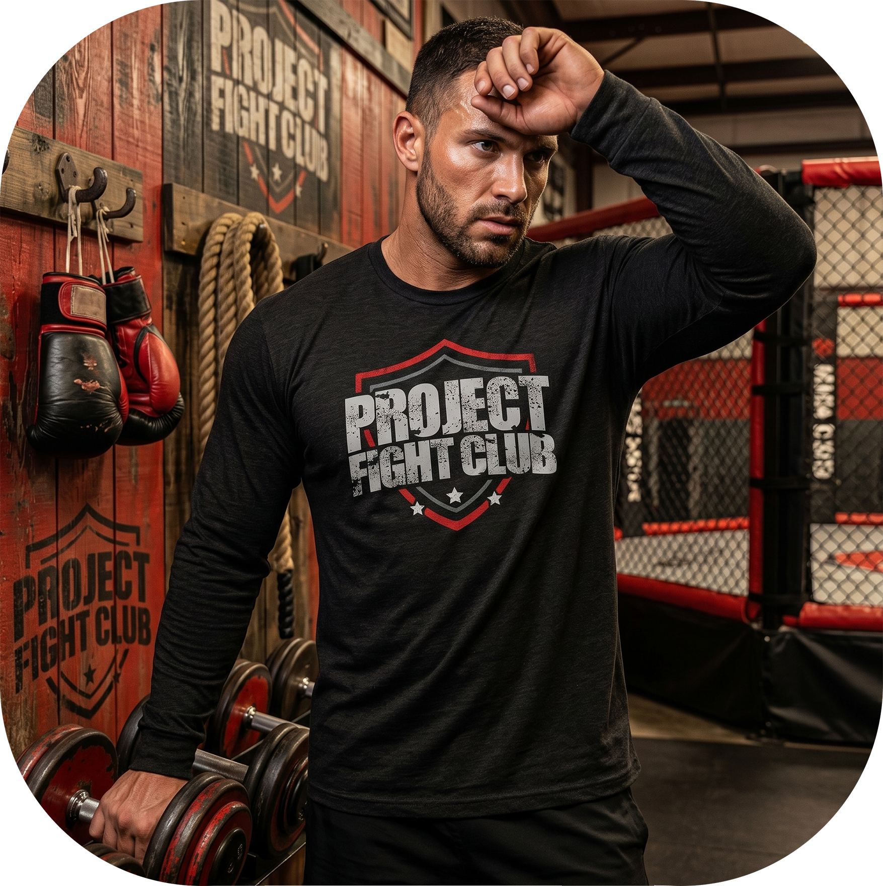 BLACK LONG SLEEVE TEE #2 - HONOR FIREFIGHTERS & EMTs