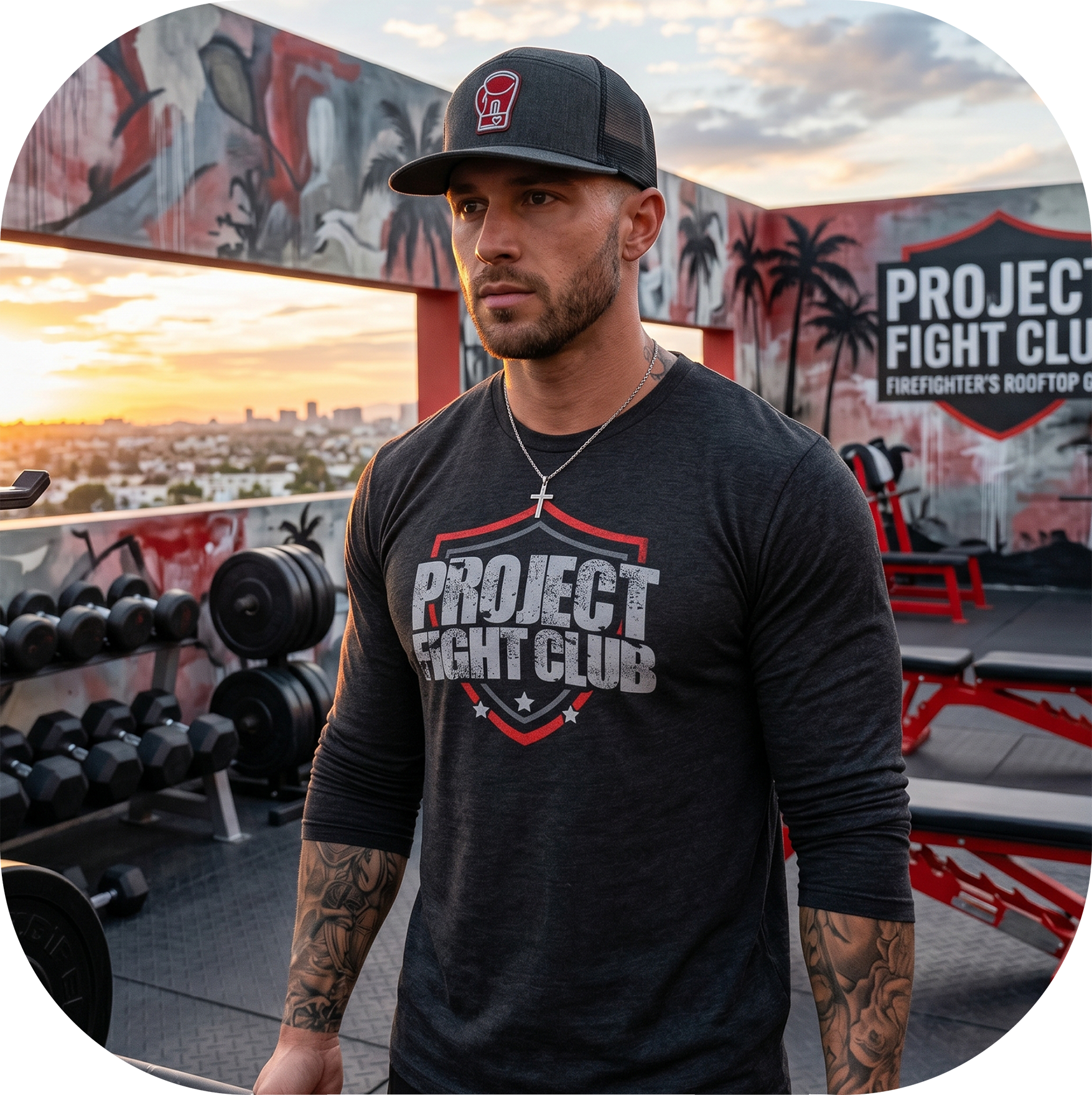 BLACK LONG SLEEVE TEE #2 - HONOR FIREFIGHTERS & EMTs