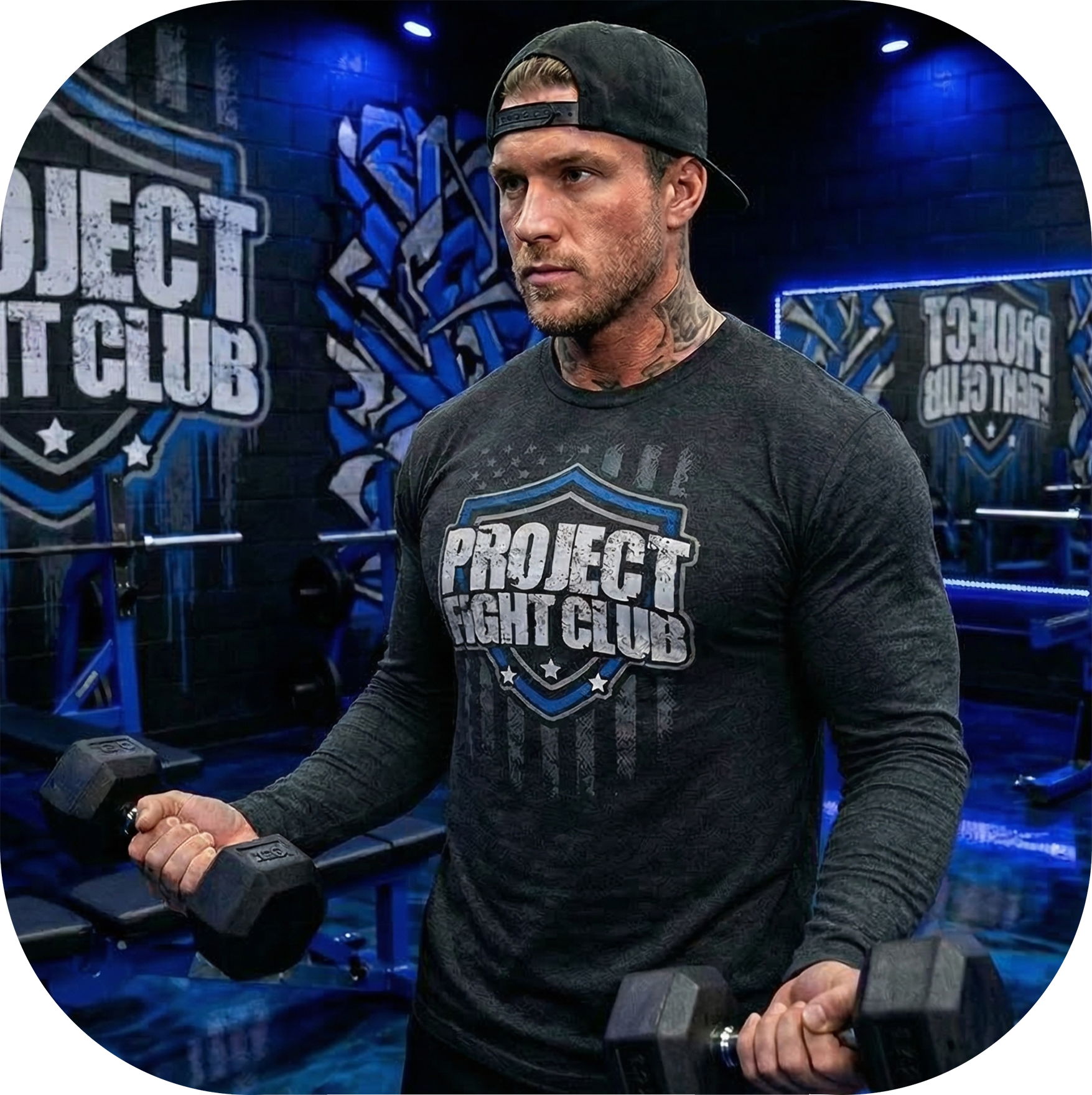 MENS BLACK LONG SLEEVE TEE #3 - SUPPORT POLICE
