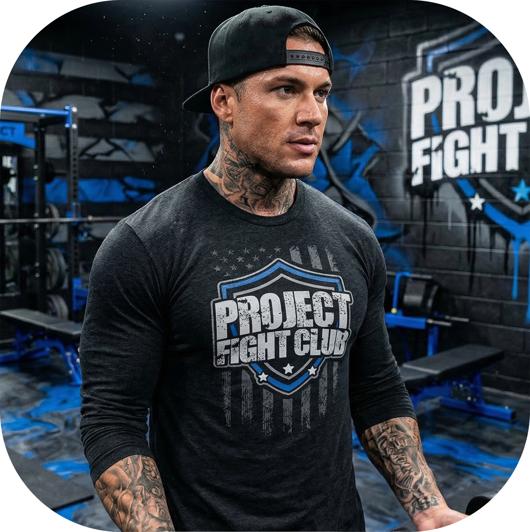 MENS BLACK LONG SLEEVE TEE #3 - SUPPORT POLICE