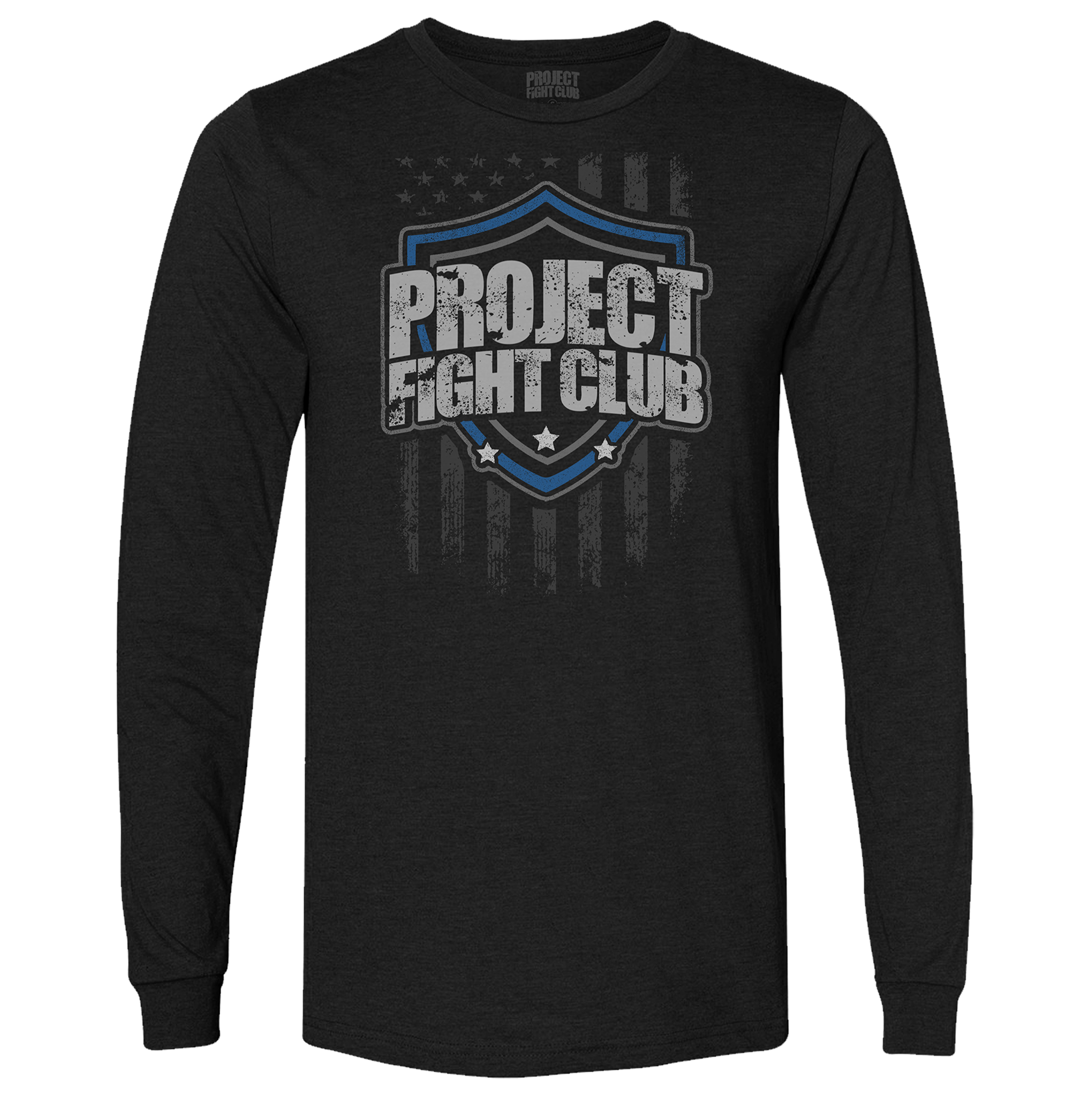 MENS BLACK LONG SLEEVE TEE #3 - SUPPORT POLICE