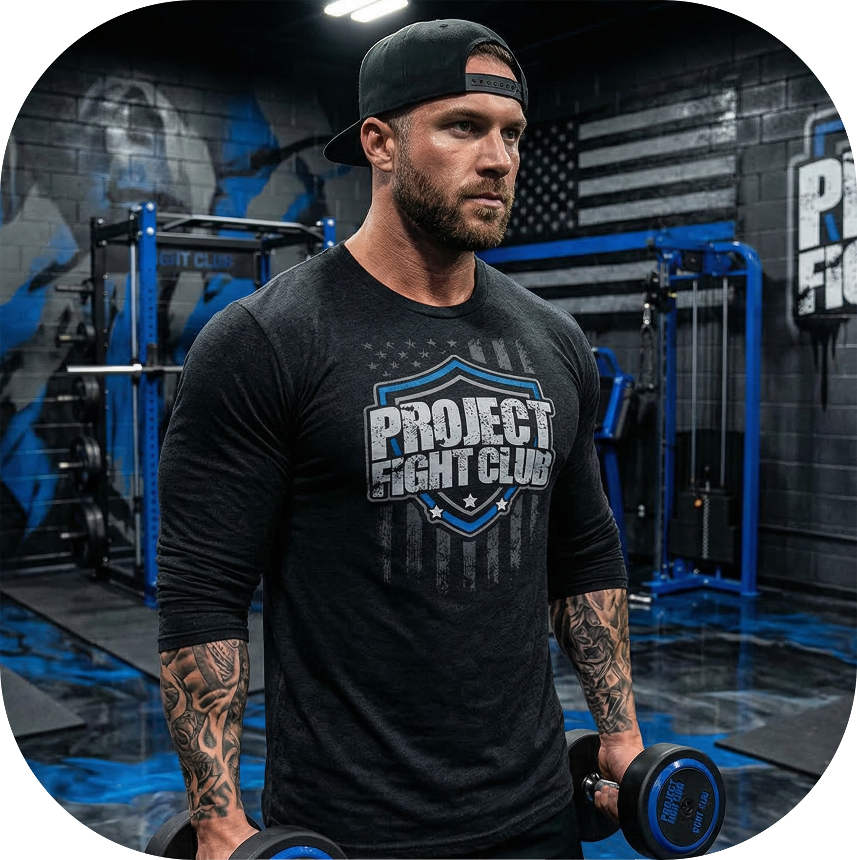 MENS BLACK LONG SLEEVE TEE #3 - SUPPORT POLICE