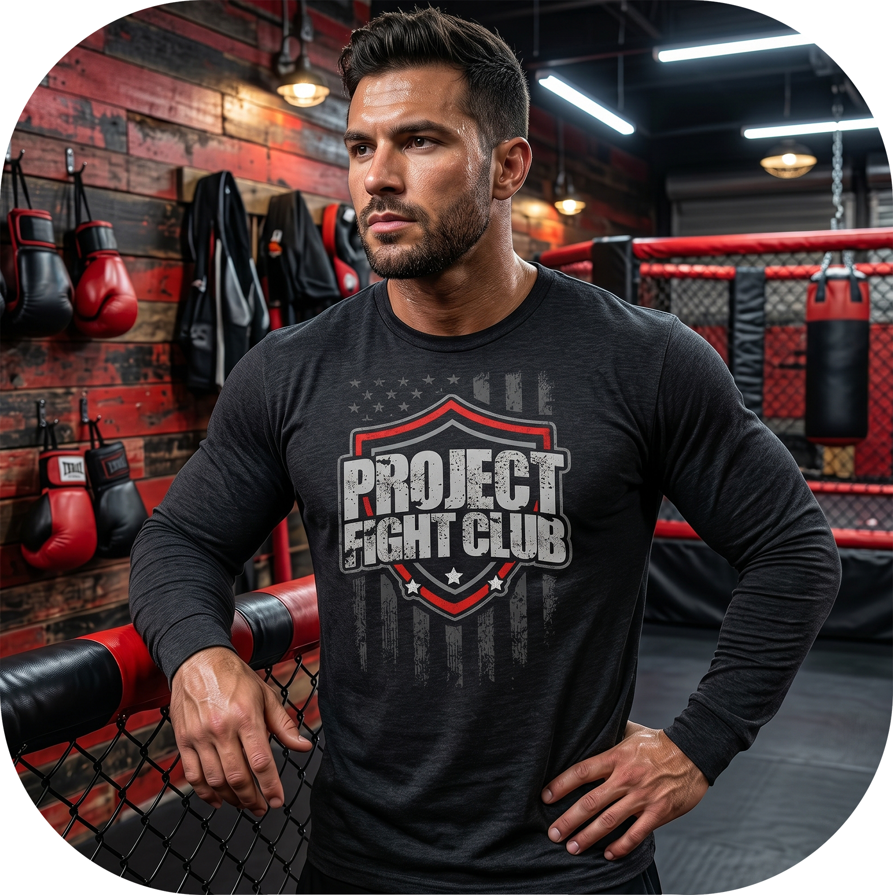 BLACK LONG SLEEVE TEE #3 - HONOR FIREFIGHTERS & EMTs