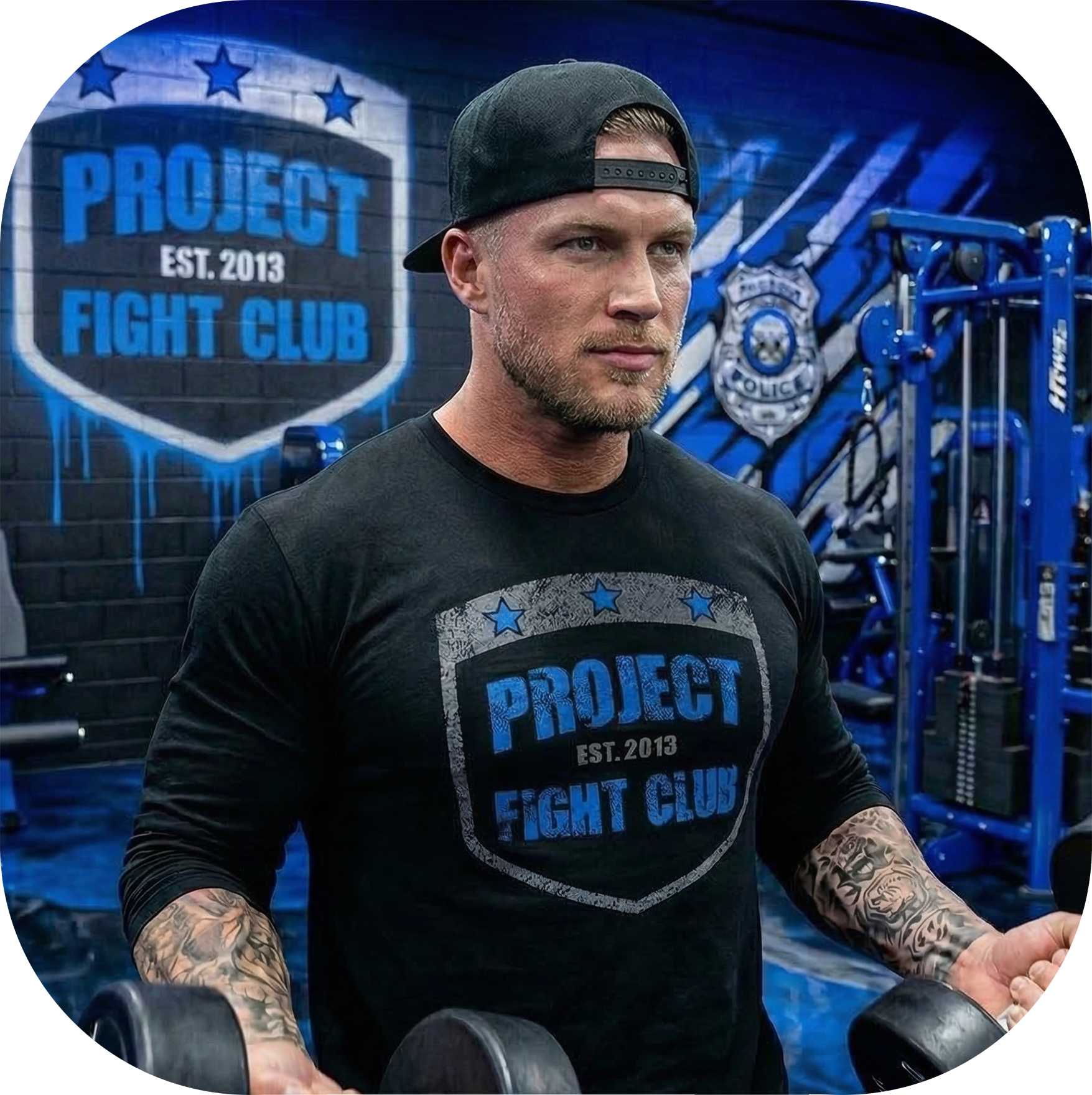 BLACK LONG SLEEVE TEE #4 - SUPPORT POLICE